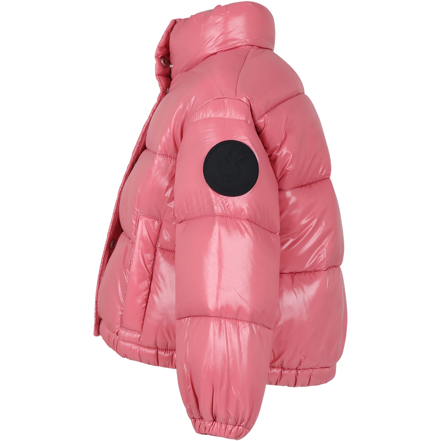 Shop Save The Duck Pink Jacket For Girl With Logo