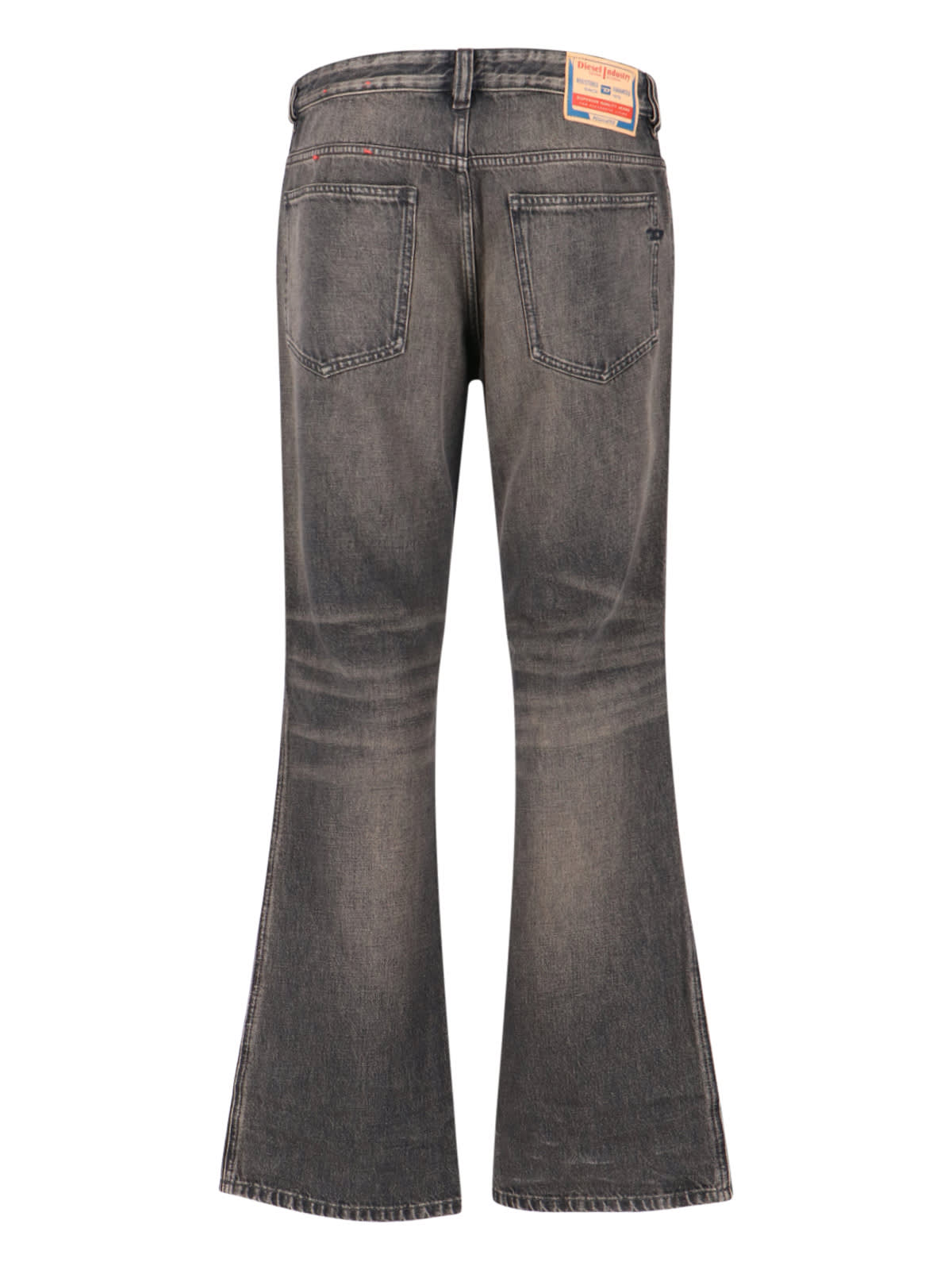 Diesel Bootcut Faded Jeans In Gray