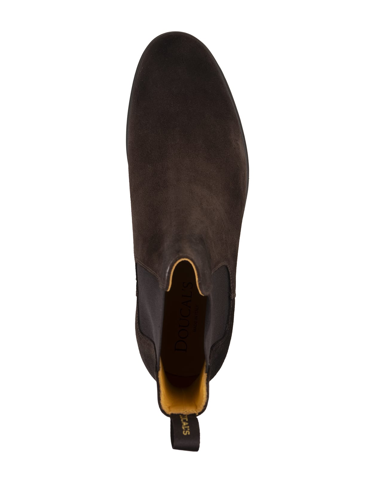 Shop Doucal's Dark Brown Suede Beatles Style Ankle Boots