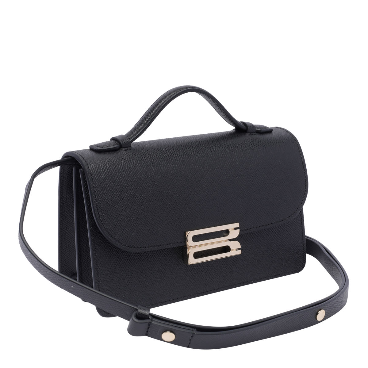 Shop Victoria Beckham Mini Bbuckle Handbag In Black