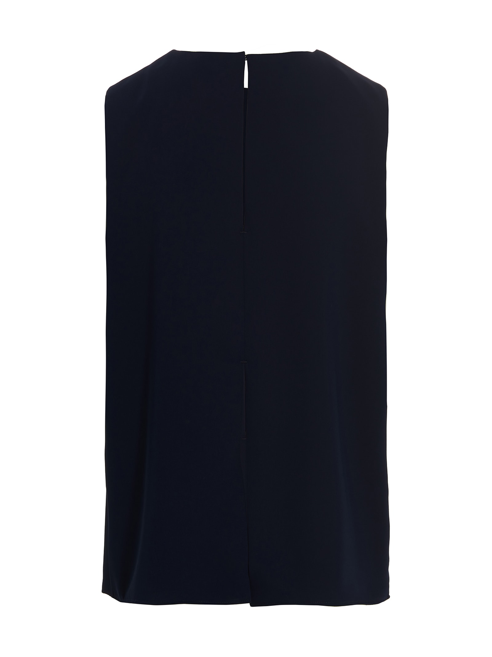 Shop P.a.r.o.s.h Satin Blouse In Navy
