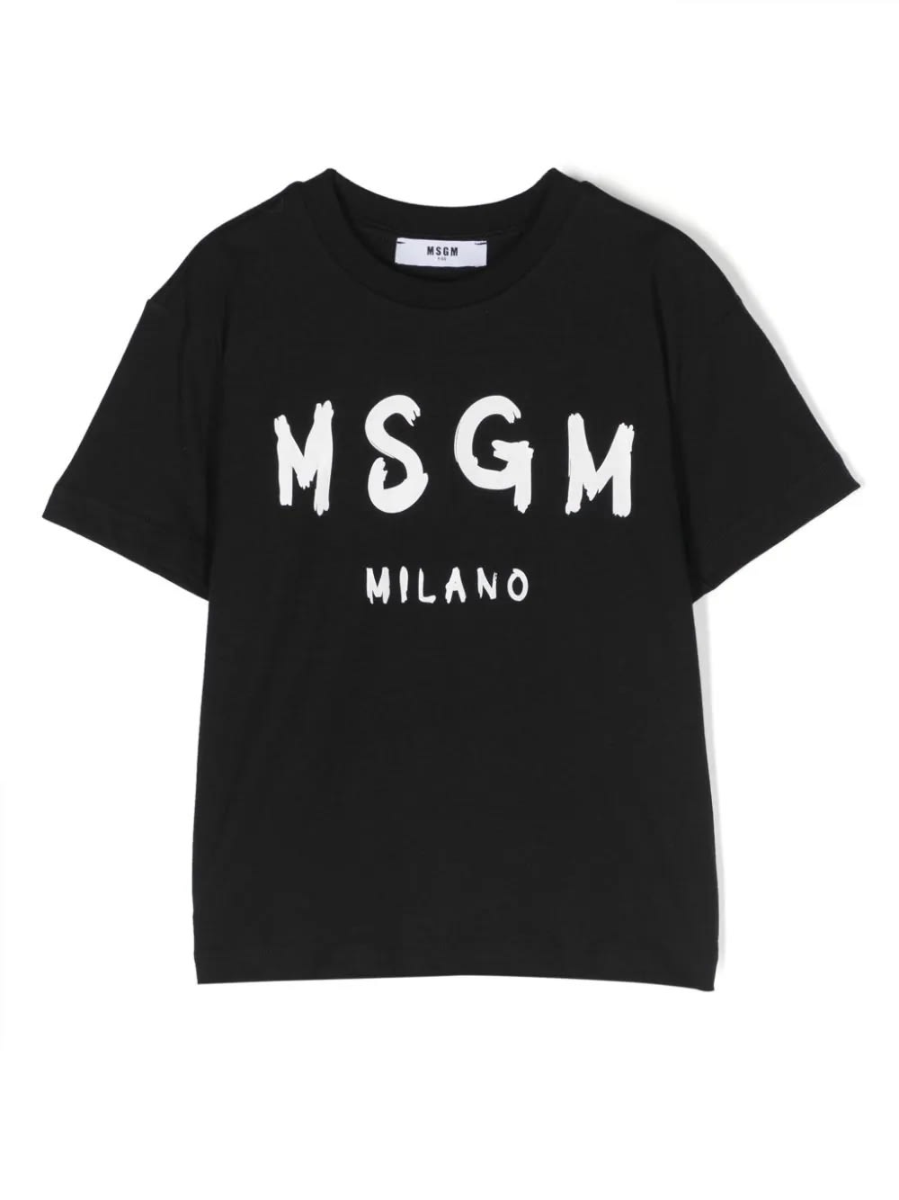 Msgm Kids' T-shirt Con Stampa In Black