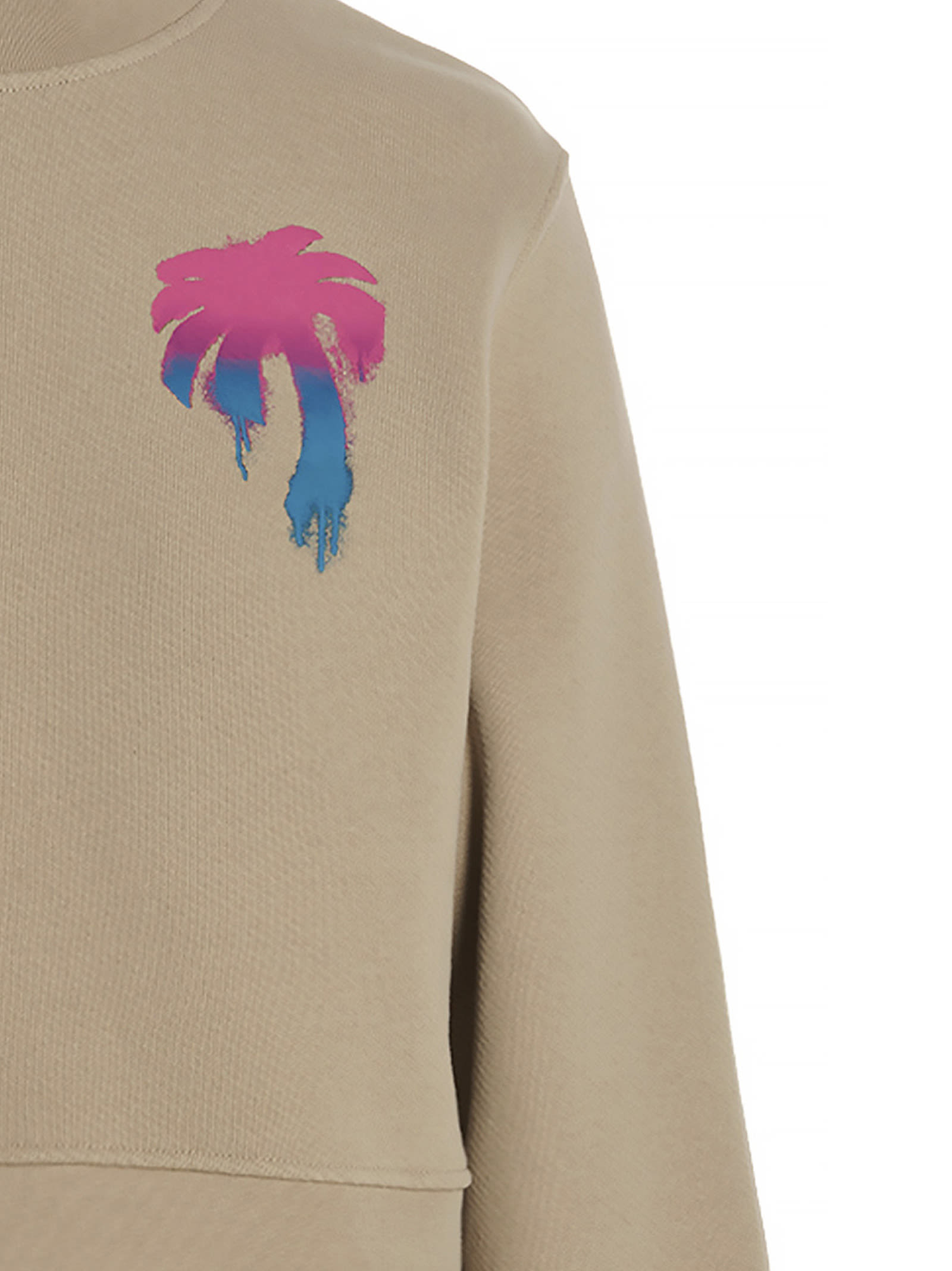 Shop Palm Angels I Love Pa Sweatshirt In Beige