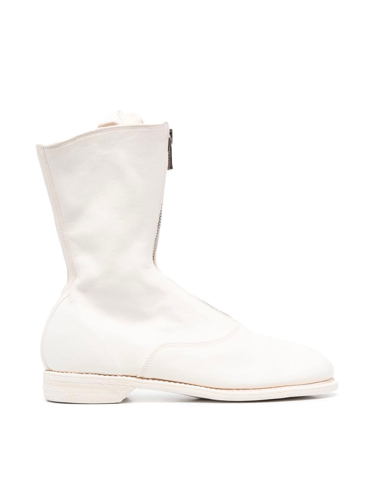Shop Guidi Front Zip Boot In T White