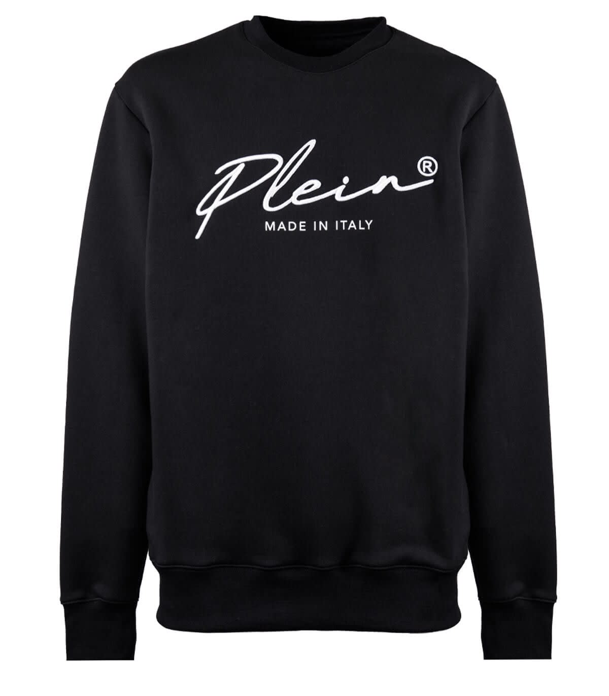 Philipp Plein Ls Signature Black Sweatshirt