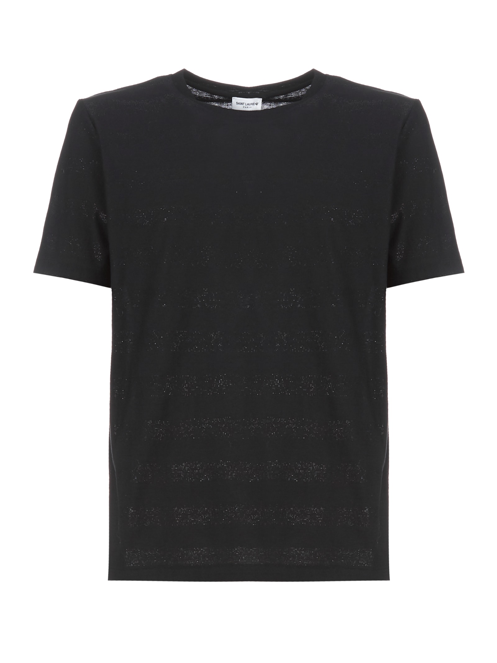 Saint Laurent Saint Laurent Short Sleeve T-Shirt - Noir/noir brillant ...