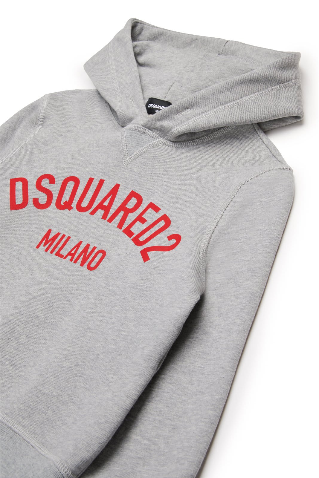 Shop Dsquared2 Logo Printed Hoodie In Grey