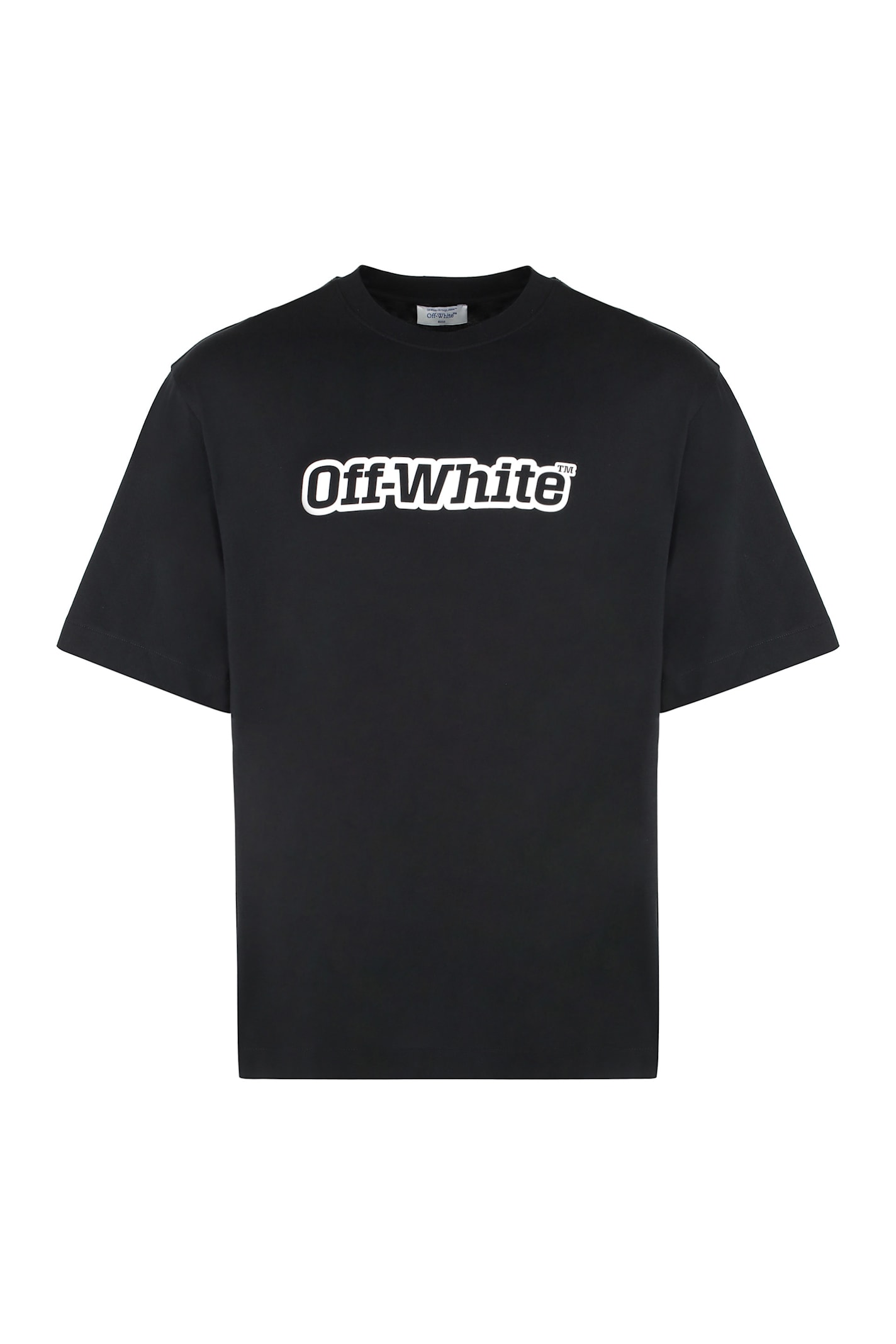 Off-white Cotton Crew-neck T-shirt In Black