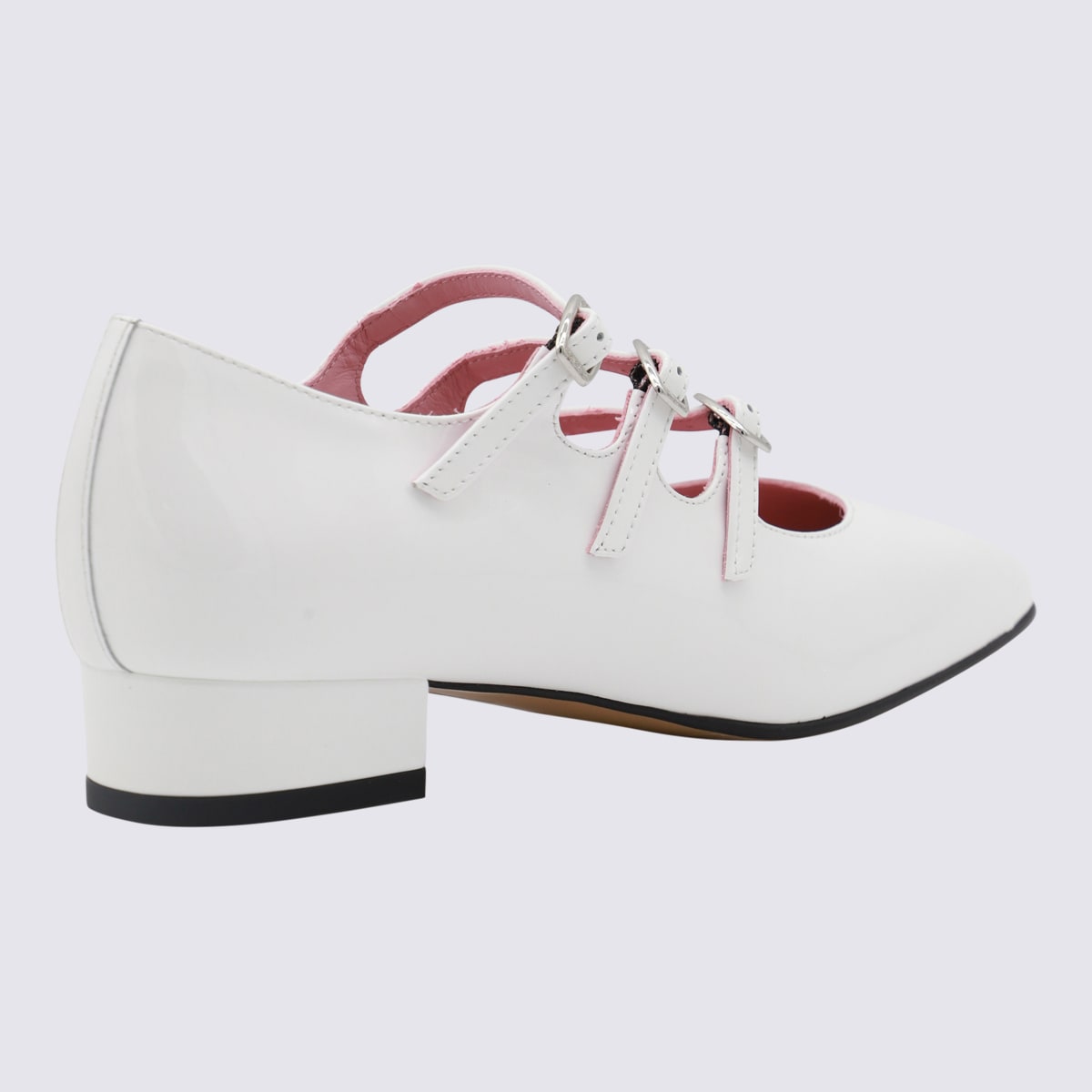 CAREL WHITE LEATHER PUMPS