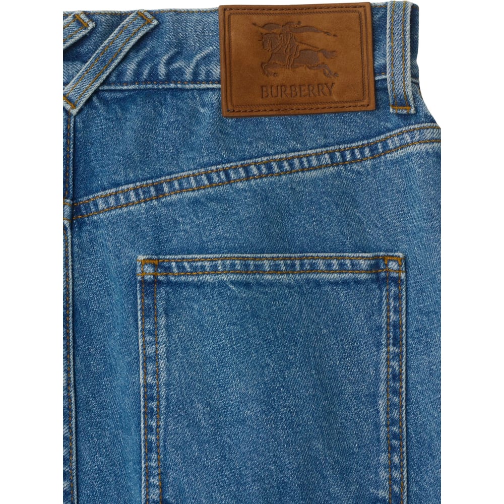 Burberry Denim Bootcut Jeans In Blue