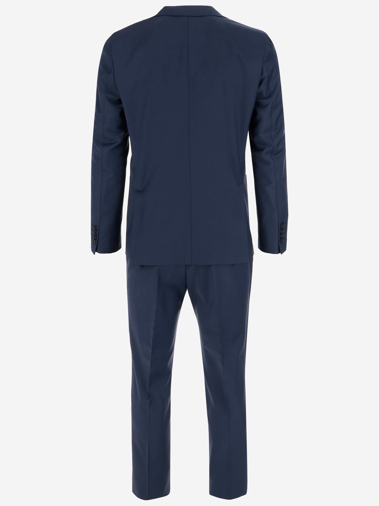 Shop Brian Dales Stretch Wool Canvas Dress In Blue
