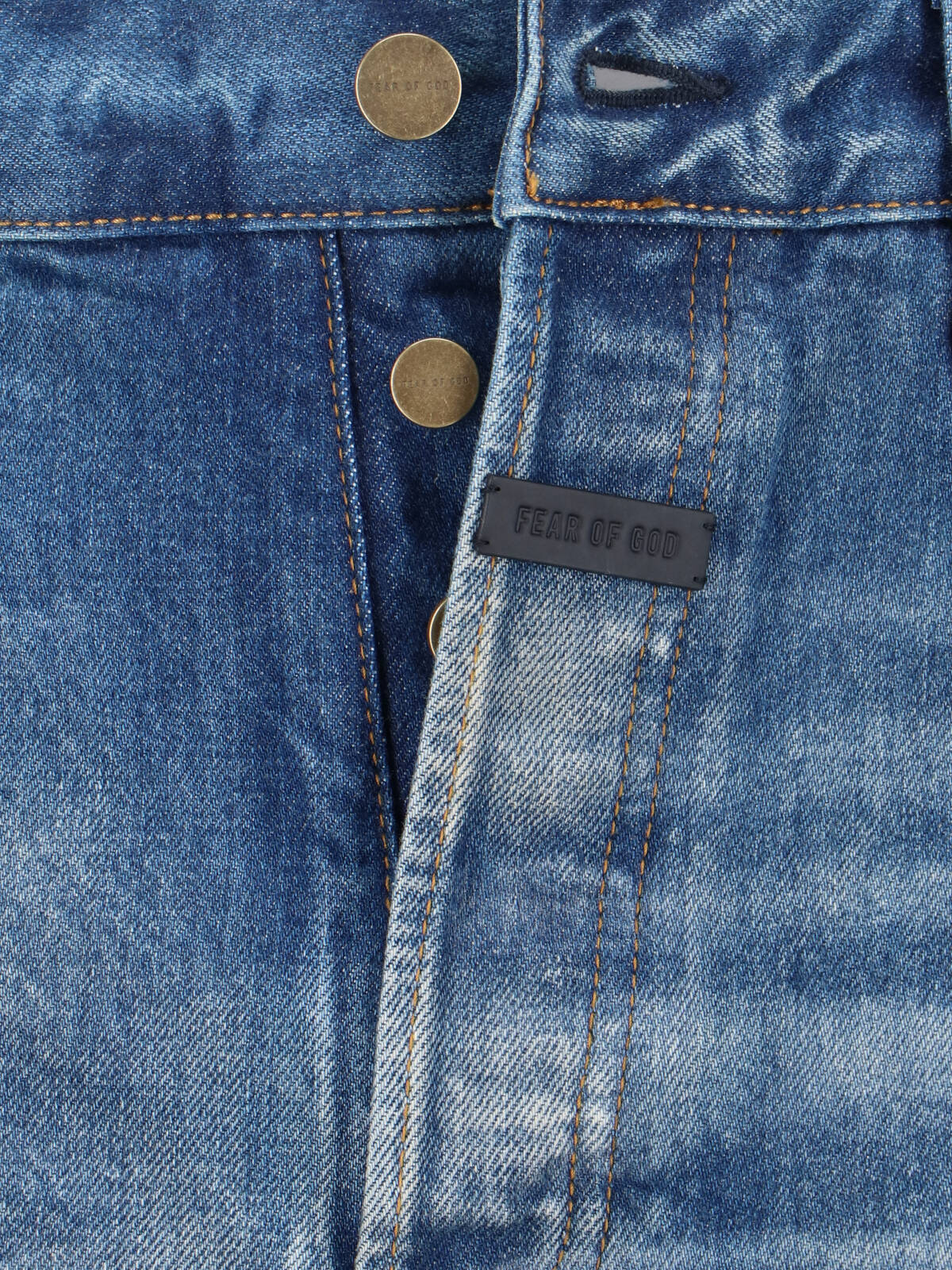 Fear Of God Straight Five-pocket Trousers Featuring Belt Loops In Blue