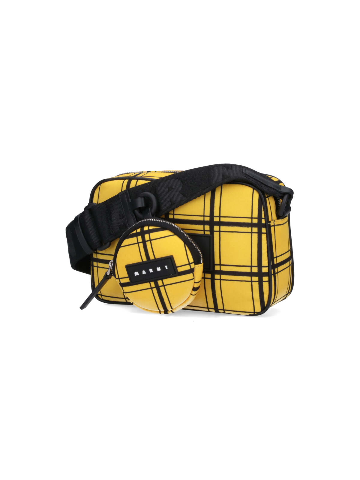 Shop Marni Puff Camera Shoulder Bag In Yellow