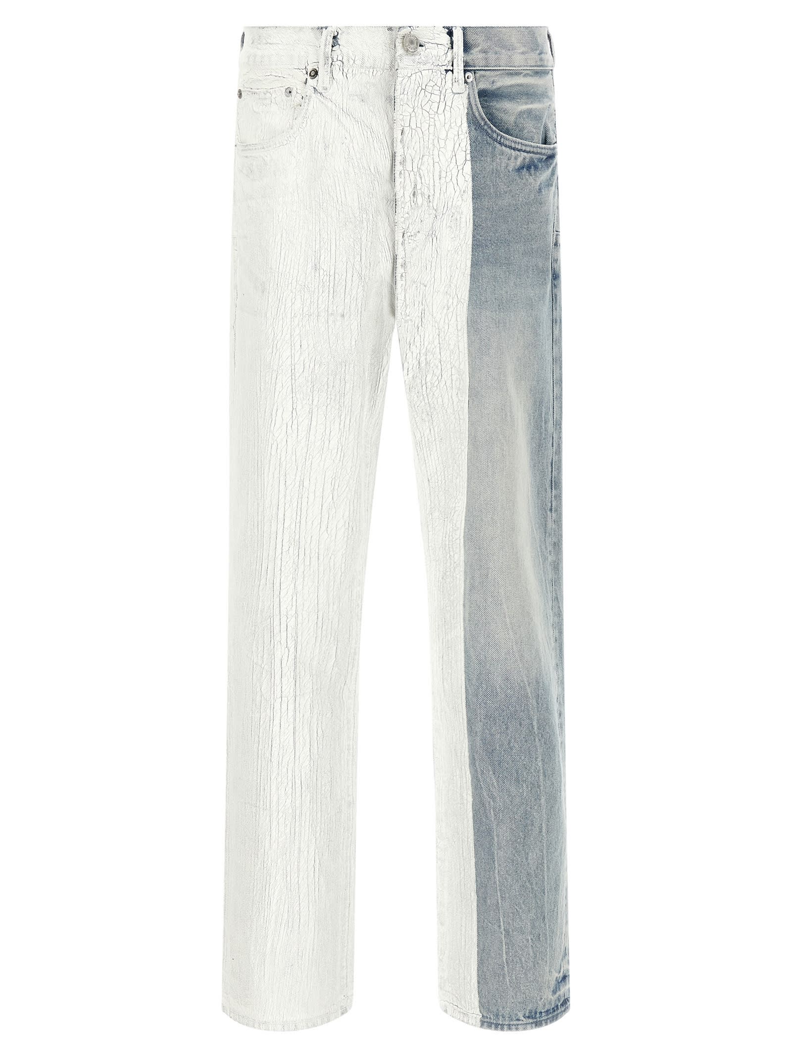 Purple Brand Crackle Silver Jeans In Multi