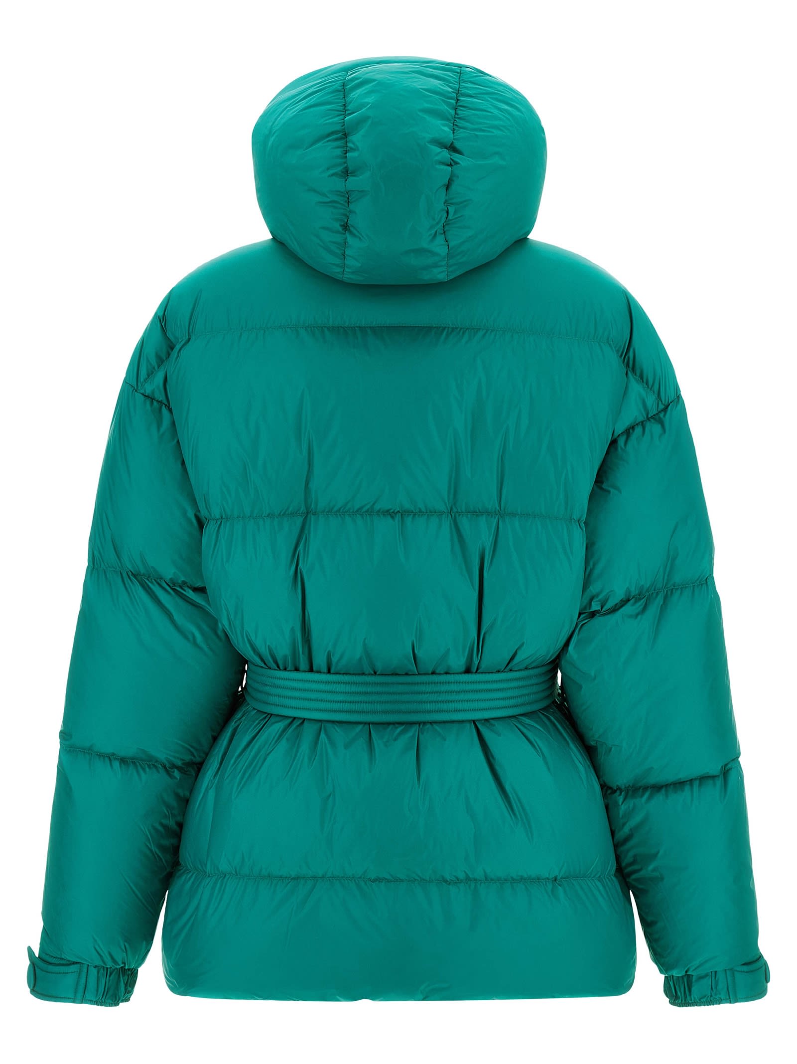 Ienki Ienki Quilted Belted Jacket In Green