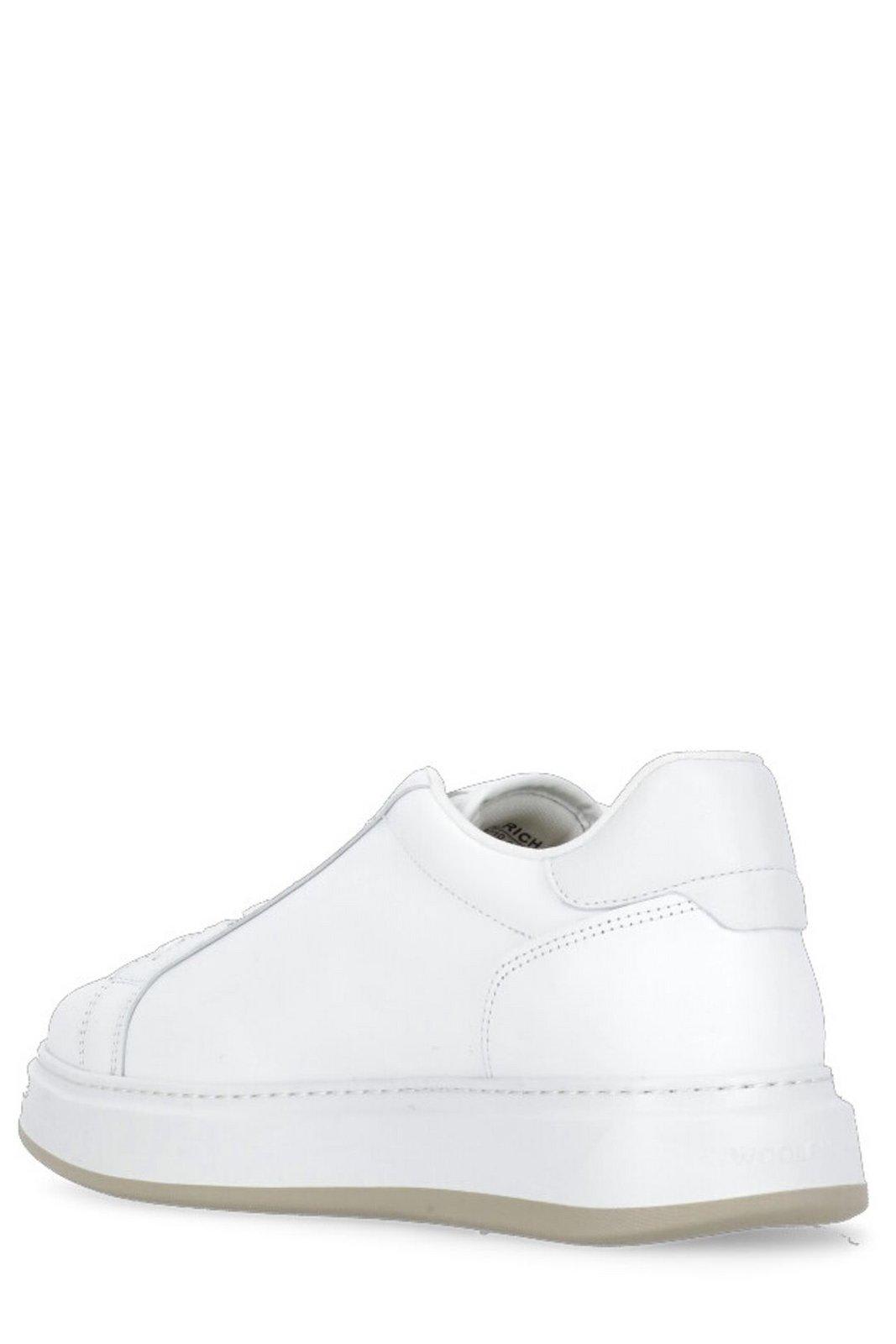 Shop Woolrich Arrow Lace-up Sneakers In White