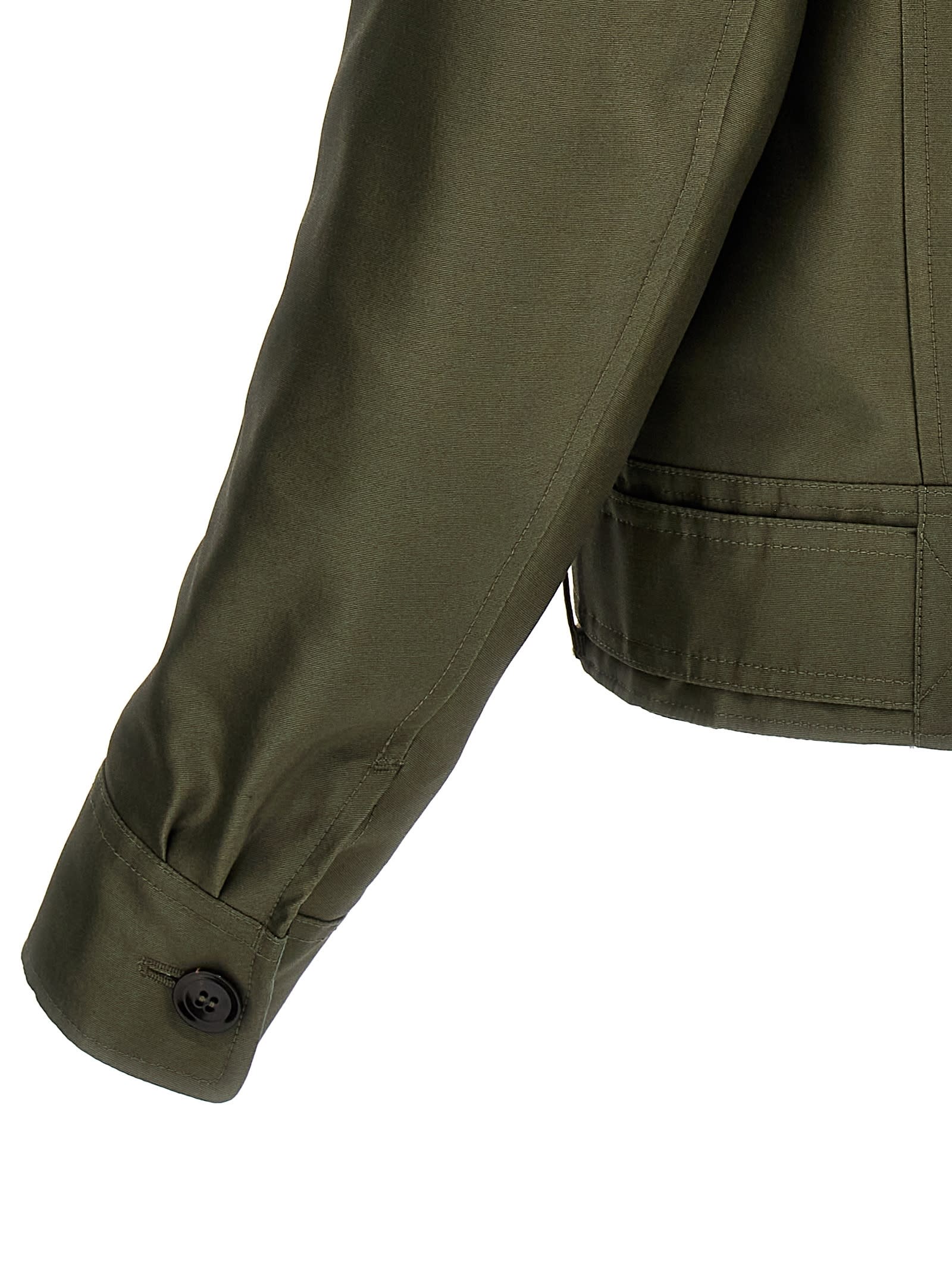 Shop Tom Ford Battle Jacket In Green