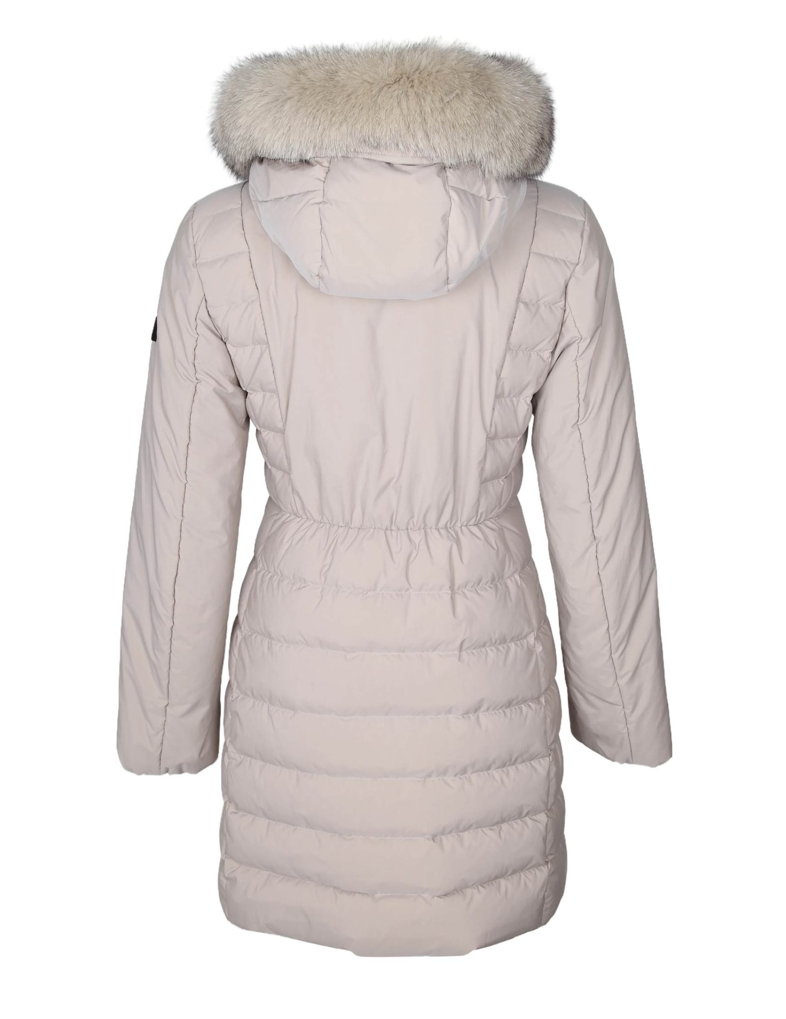 Shop Peuterey Slim Seriola Down Jacket ml 04 Fur In Nylon Beige Color