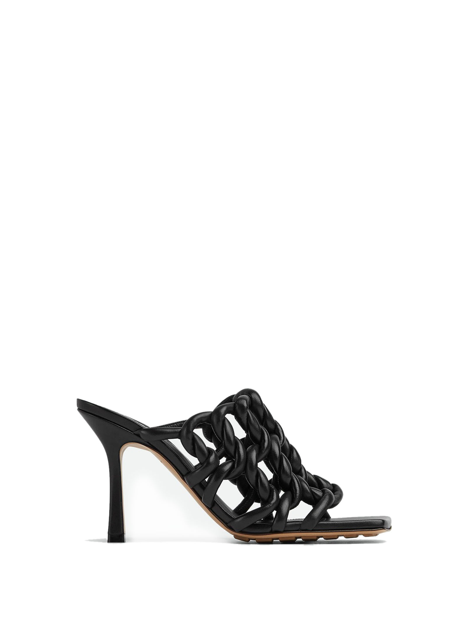 Bottega Veneta Twisted-straps Leather Mules In Black
