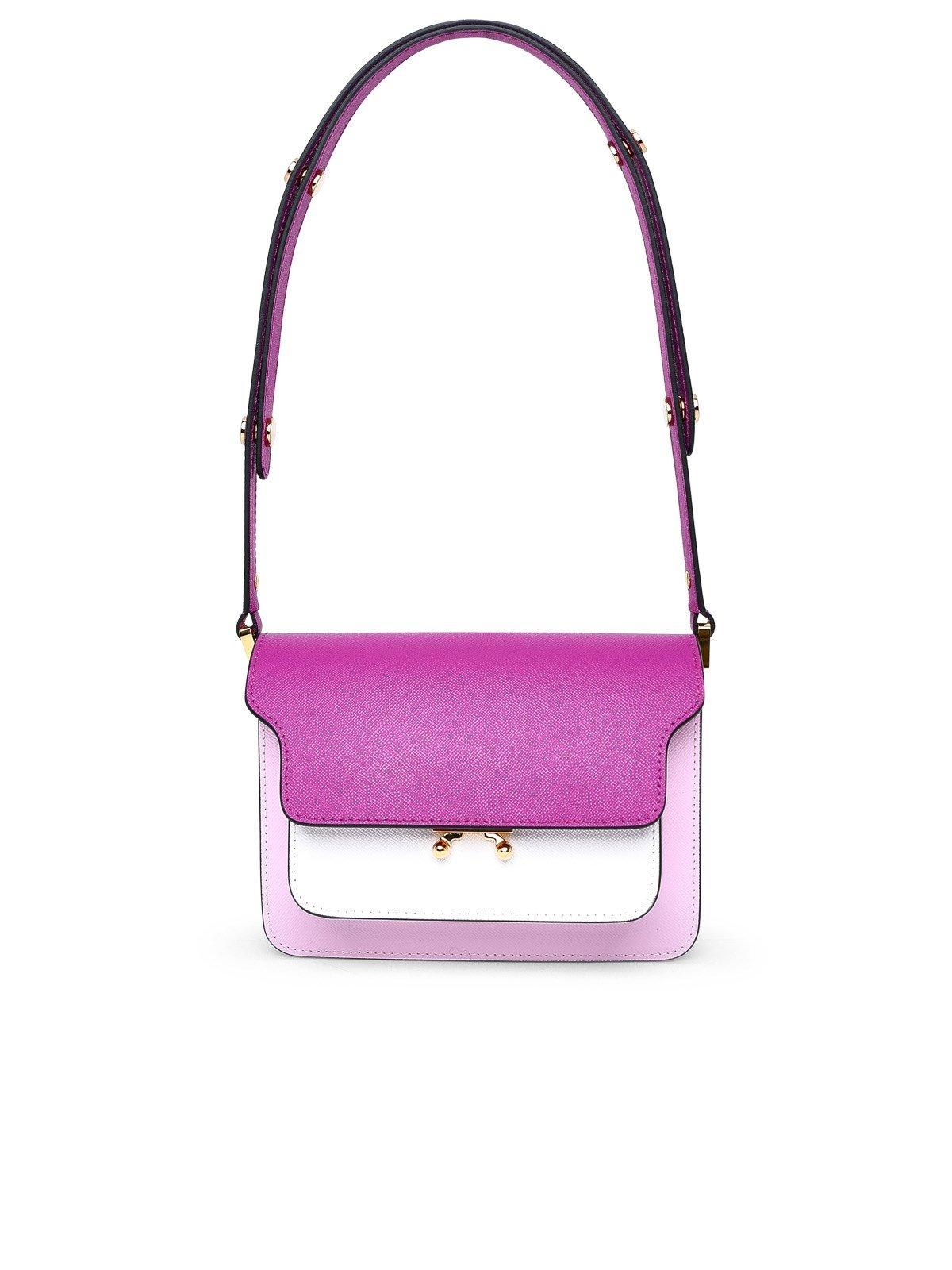 Shop Marni Mini Trunk Shoulder Bag In Multicolour