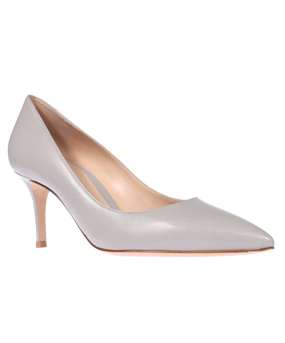 Shop Gianvito Rossi Leather Pumps In Grey