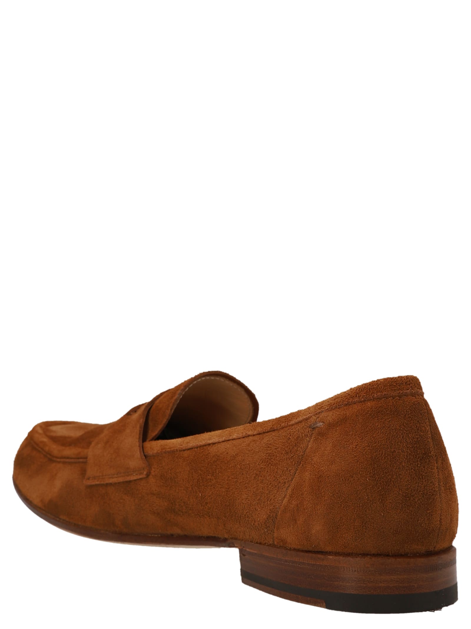 Shop Lidfort Velvet Loafers In Brown