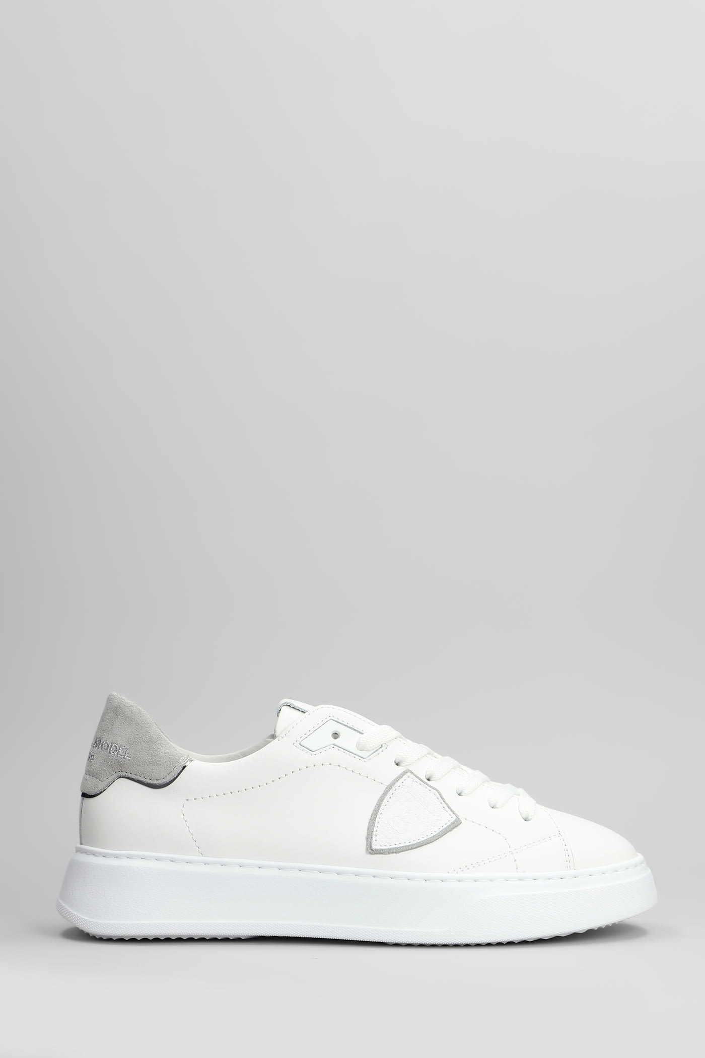 Temple Low Sneakers In White Leather