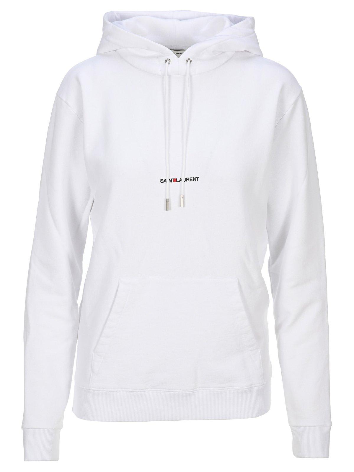 Logo Embroidered Long-sleeved Hoodie