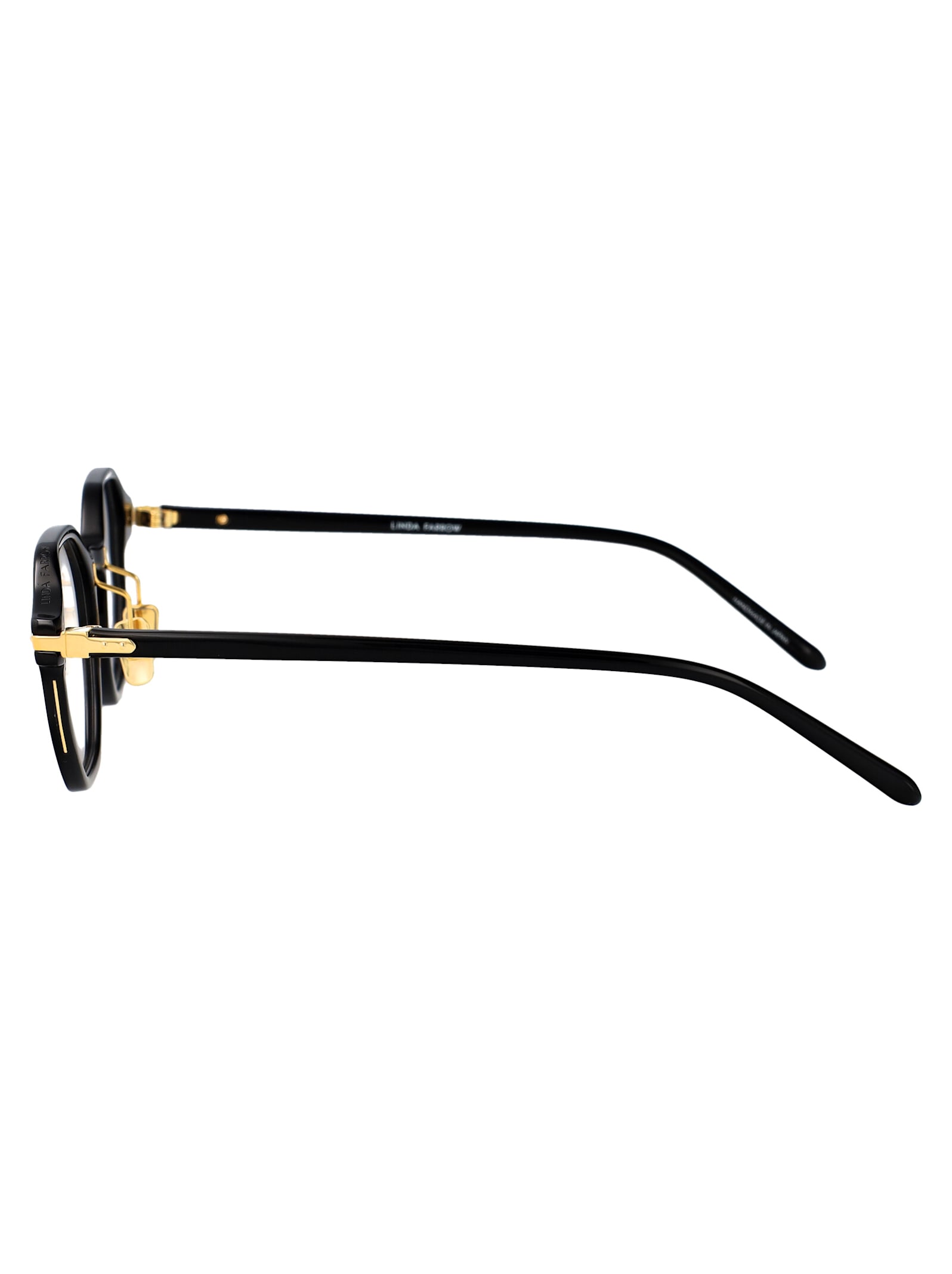 Linda Farrow Olive Green Acetate Glasses In Black