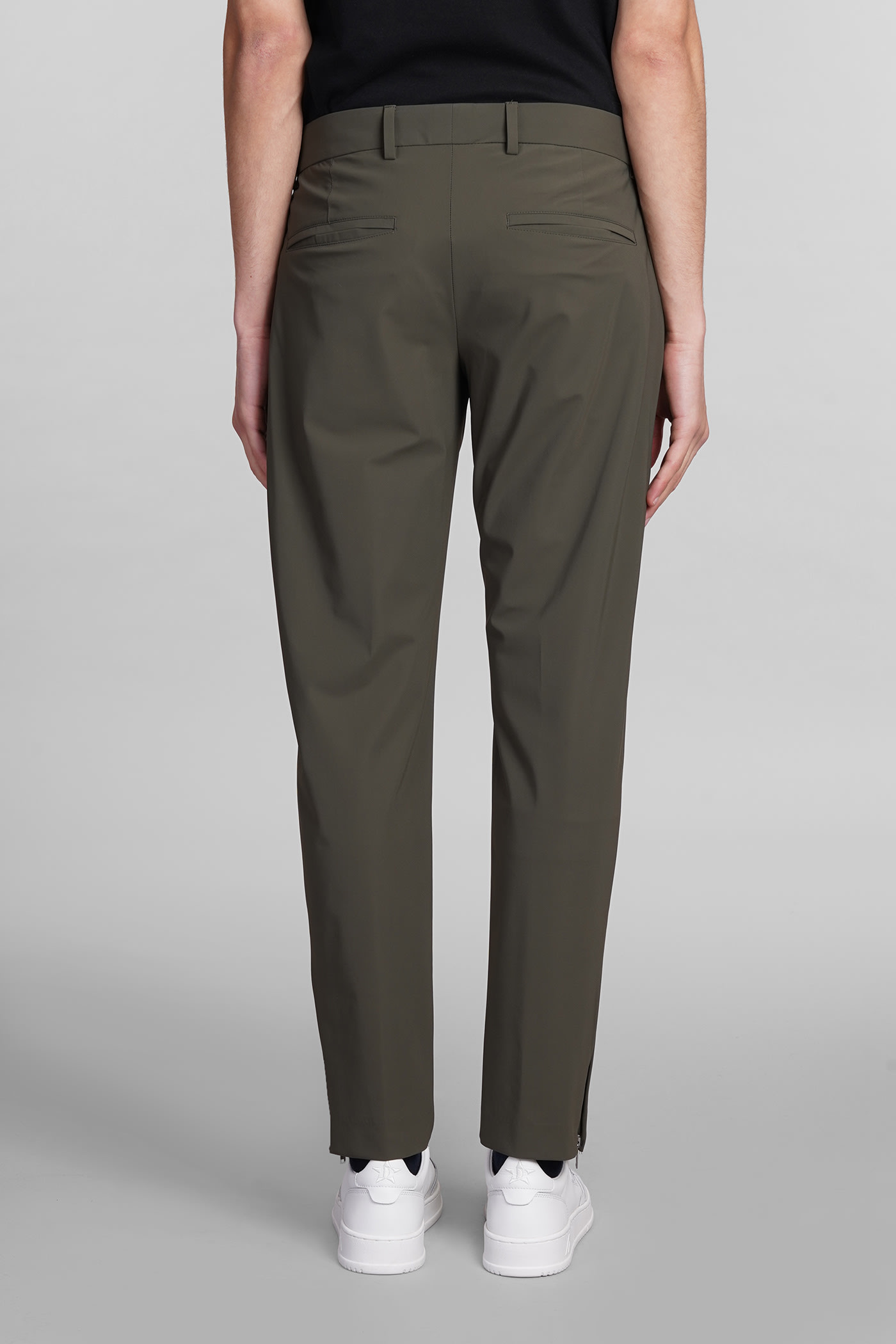 Shop Pt01 Pants In Green Polyester