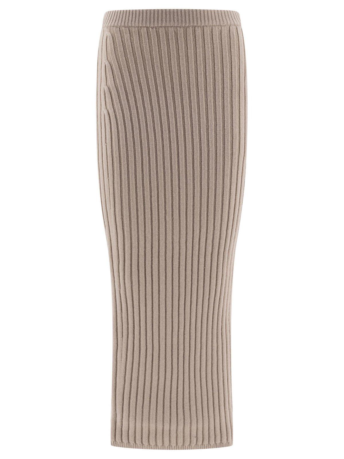 Shop Max Mara Seta Skirt In Beige