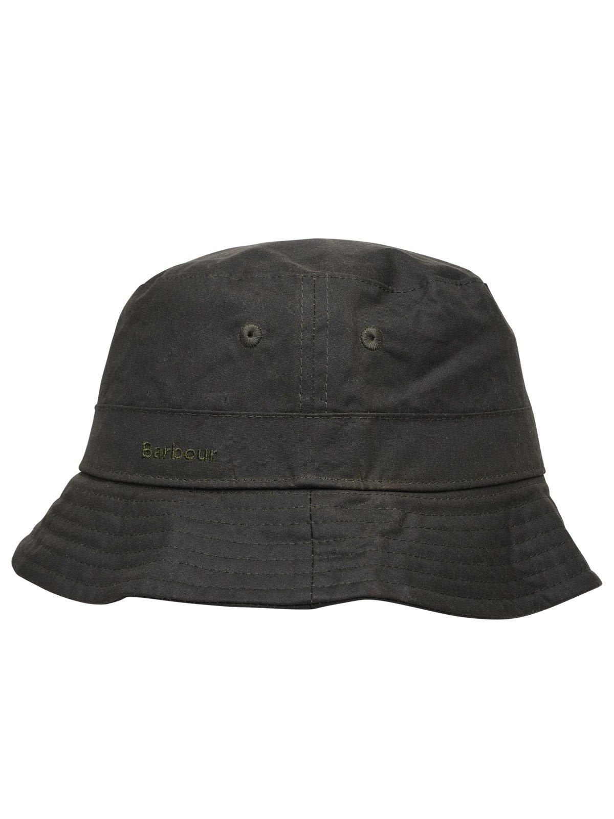 Shop Barbour Belsay Logo Embroidered Bucket Hat In Olive