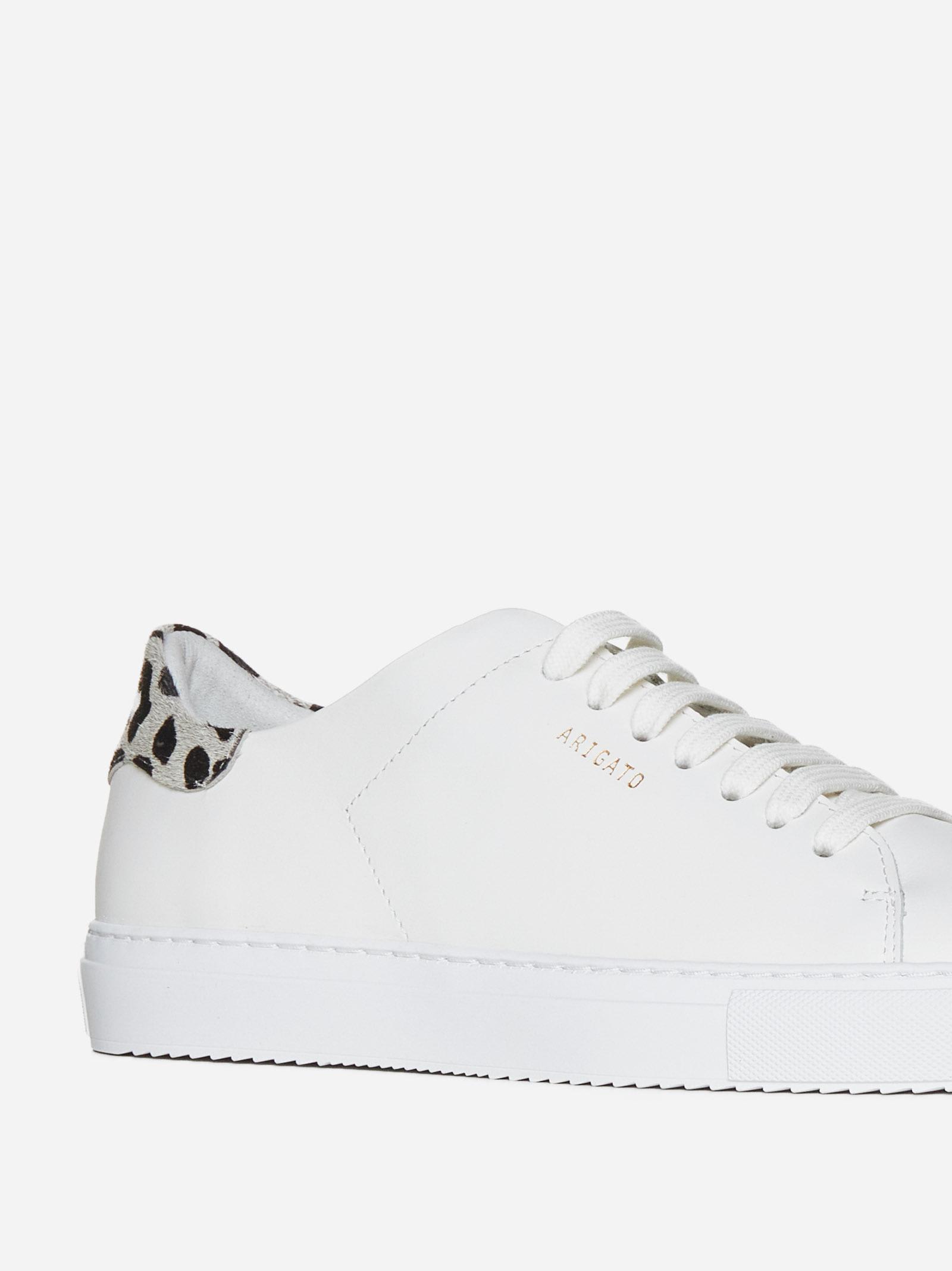Shop Axel Arigato Clean 90 Leather Sneakers In White Brown