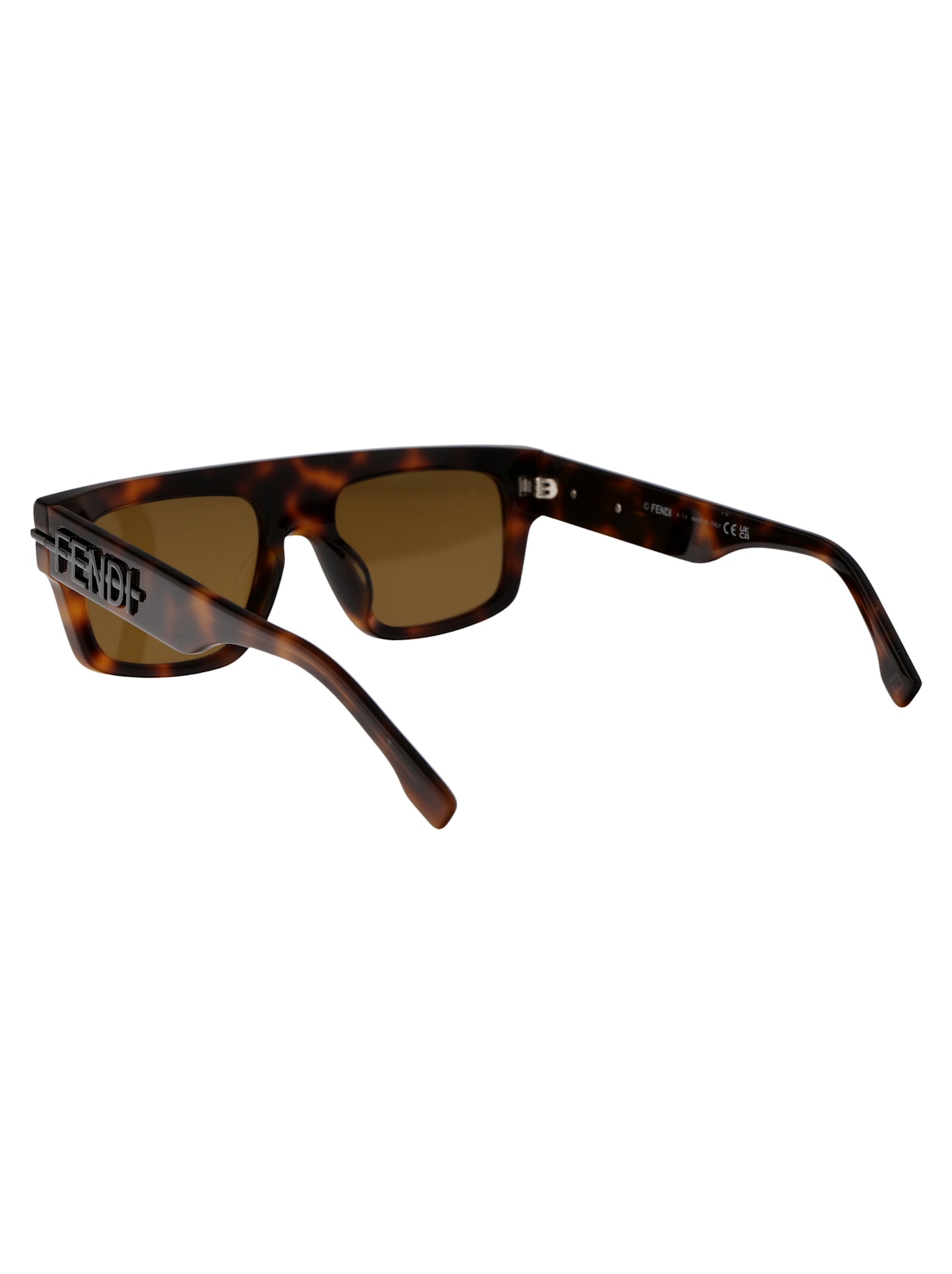 Shop Fendi Graphy Sunglasses In 53e Blonde Havana / Brown