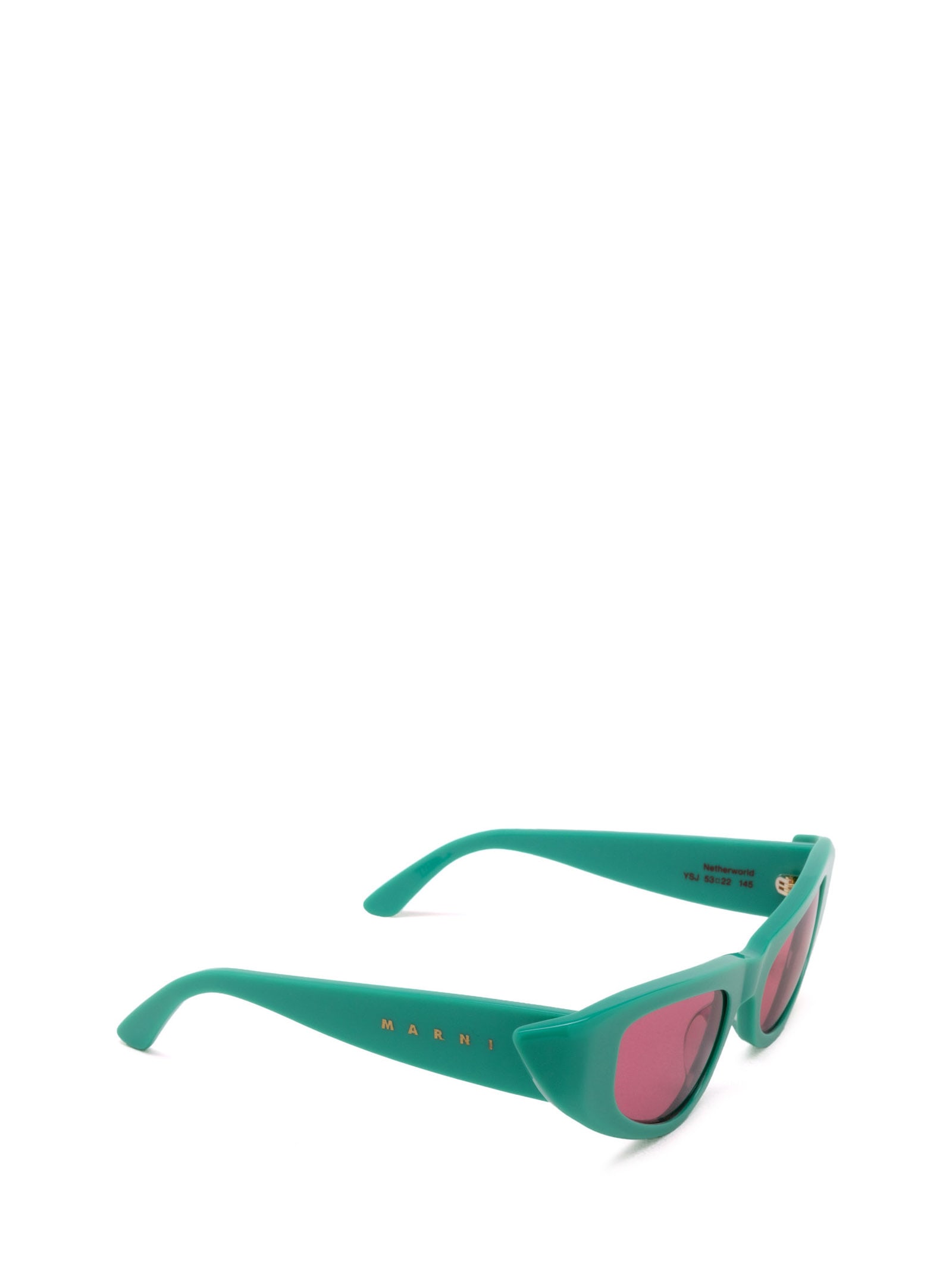 Shop Marni Eyewear Netherworld Green Sunglasses