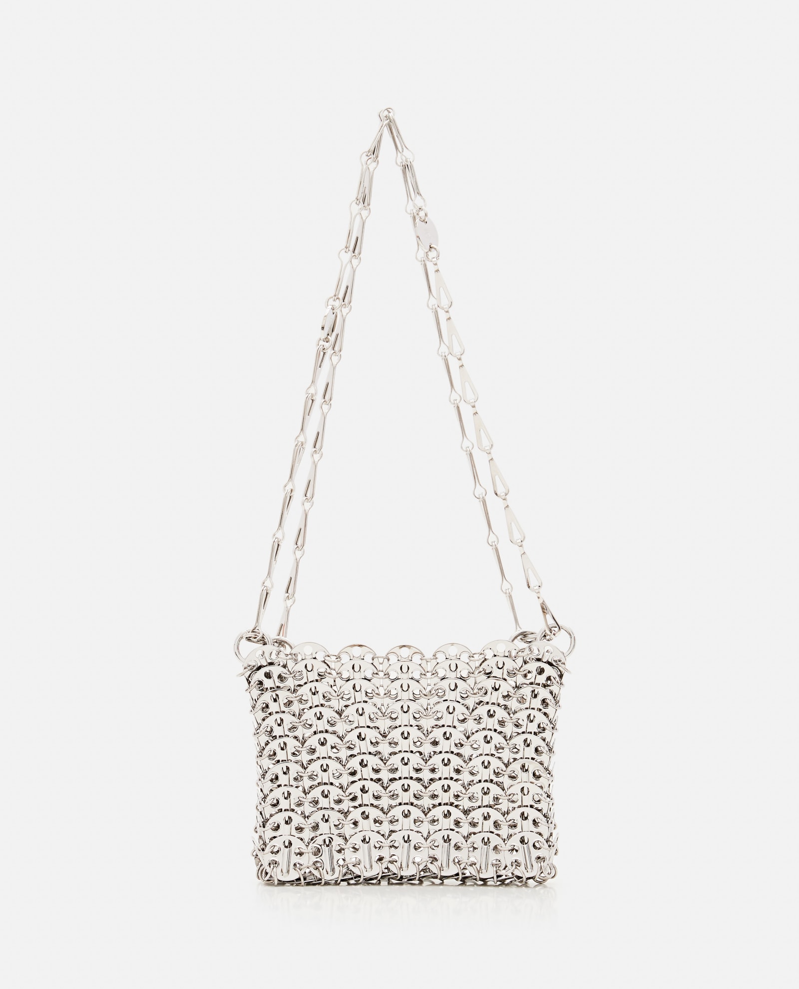 Shop Rabanne 1969 Nano Shoulder Bag In Silver