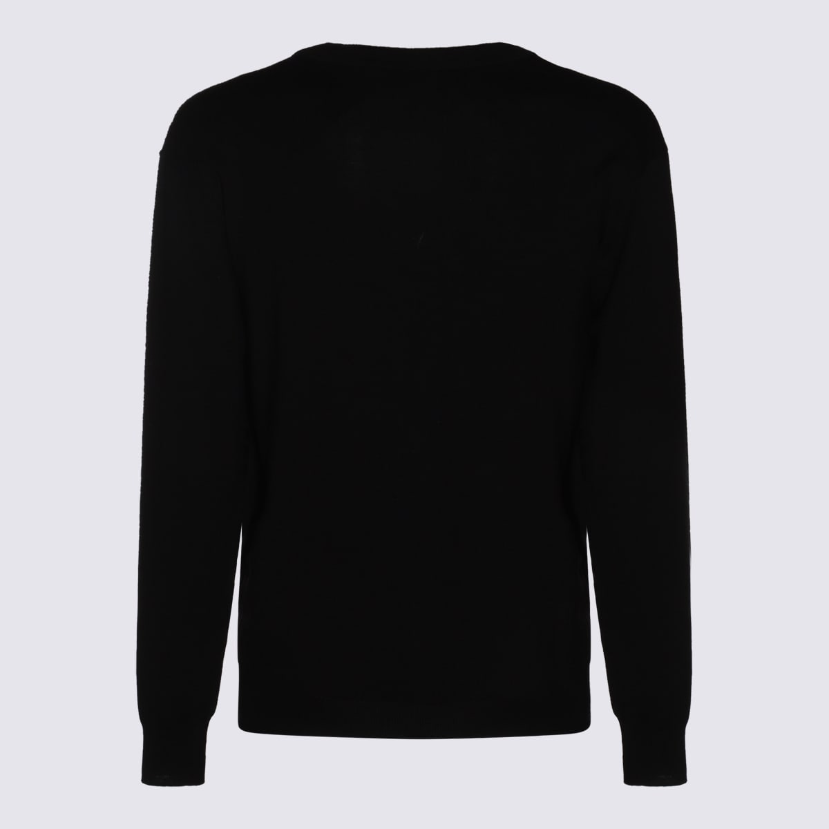 Shop Moschino Black Wool Knitwear