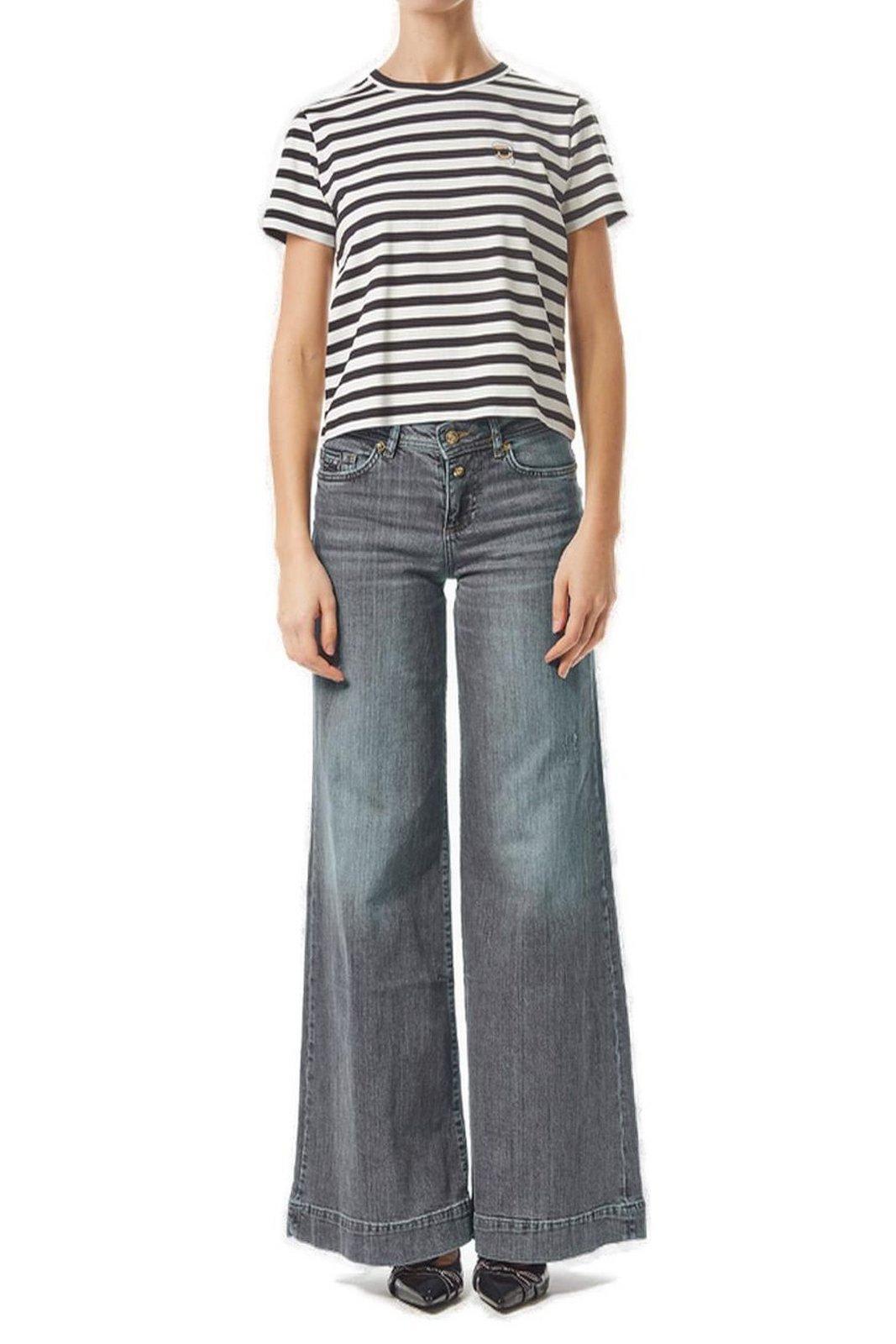 Shop Karl Lagerfeld Ikon Stripe Boxy T-shirt