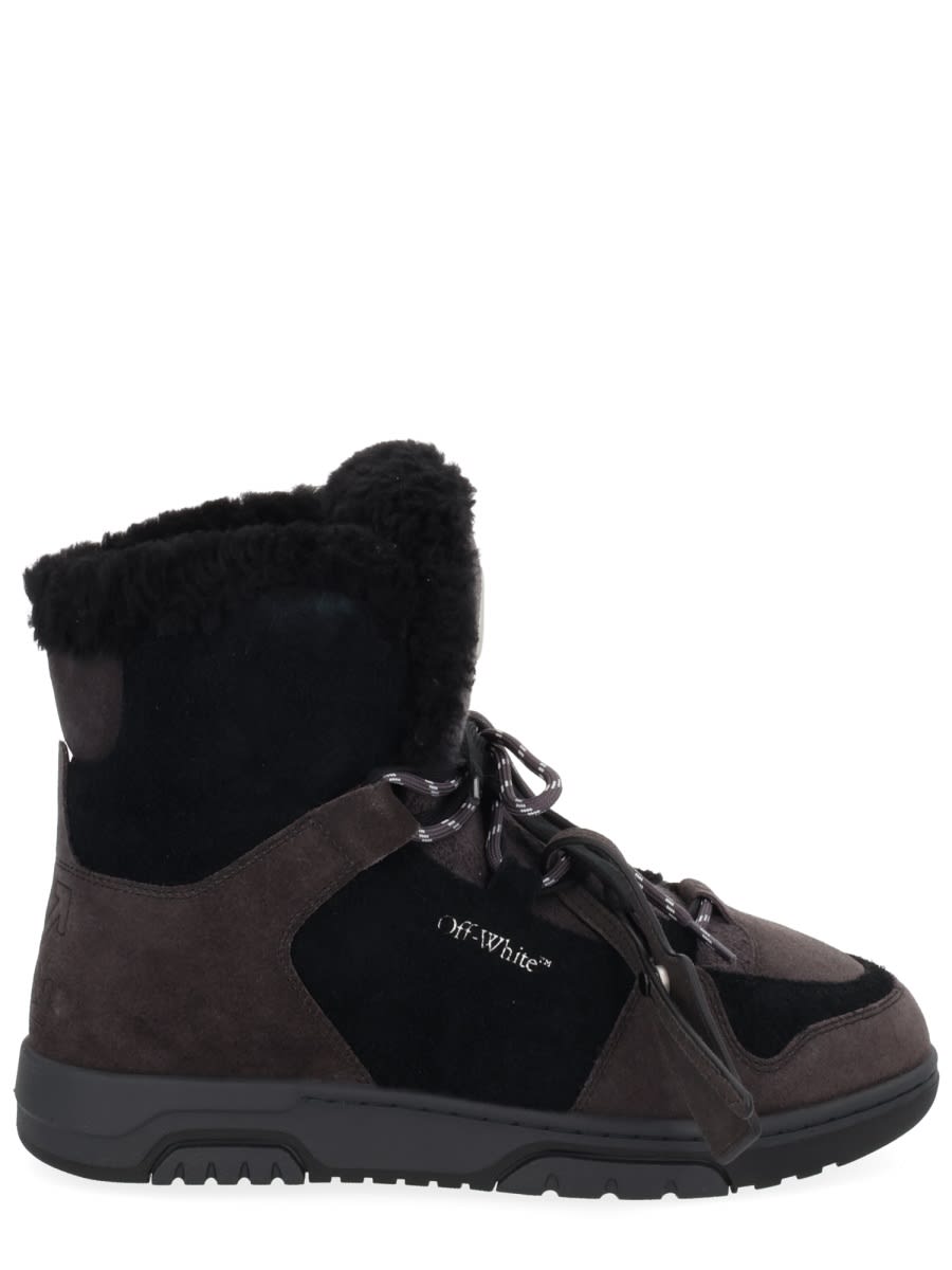 Off-white Winter Boot Anthracite In Black
