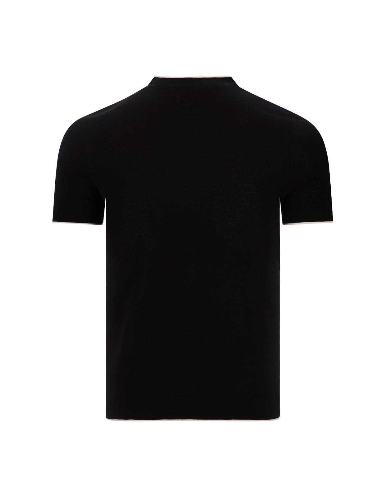 Shop Jacquemus Trim Detailed T-shirt In 990 Black