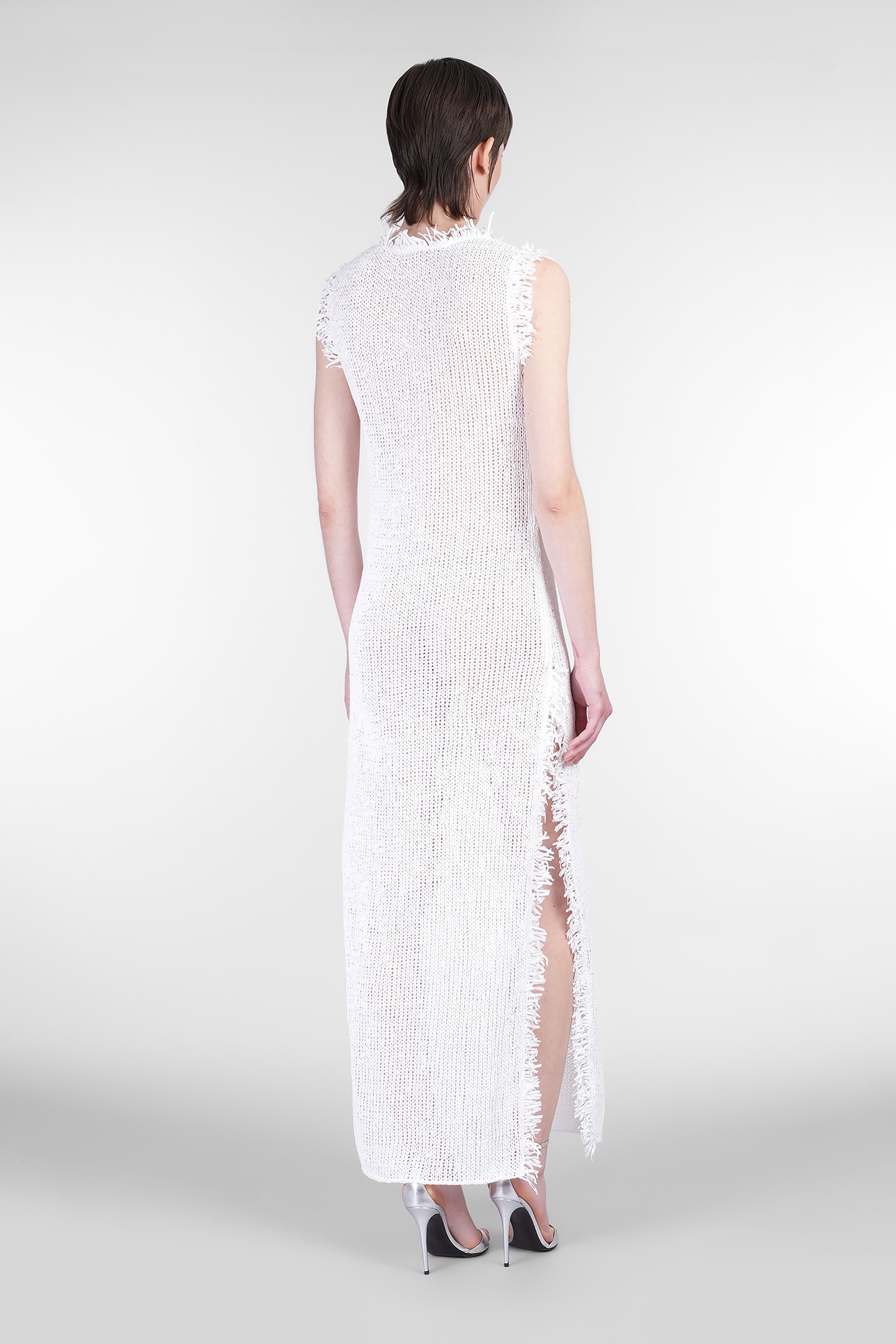 Nué Dress Woman In White Polyester In White