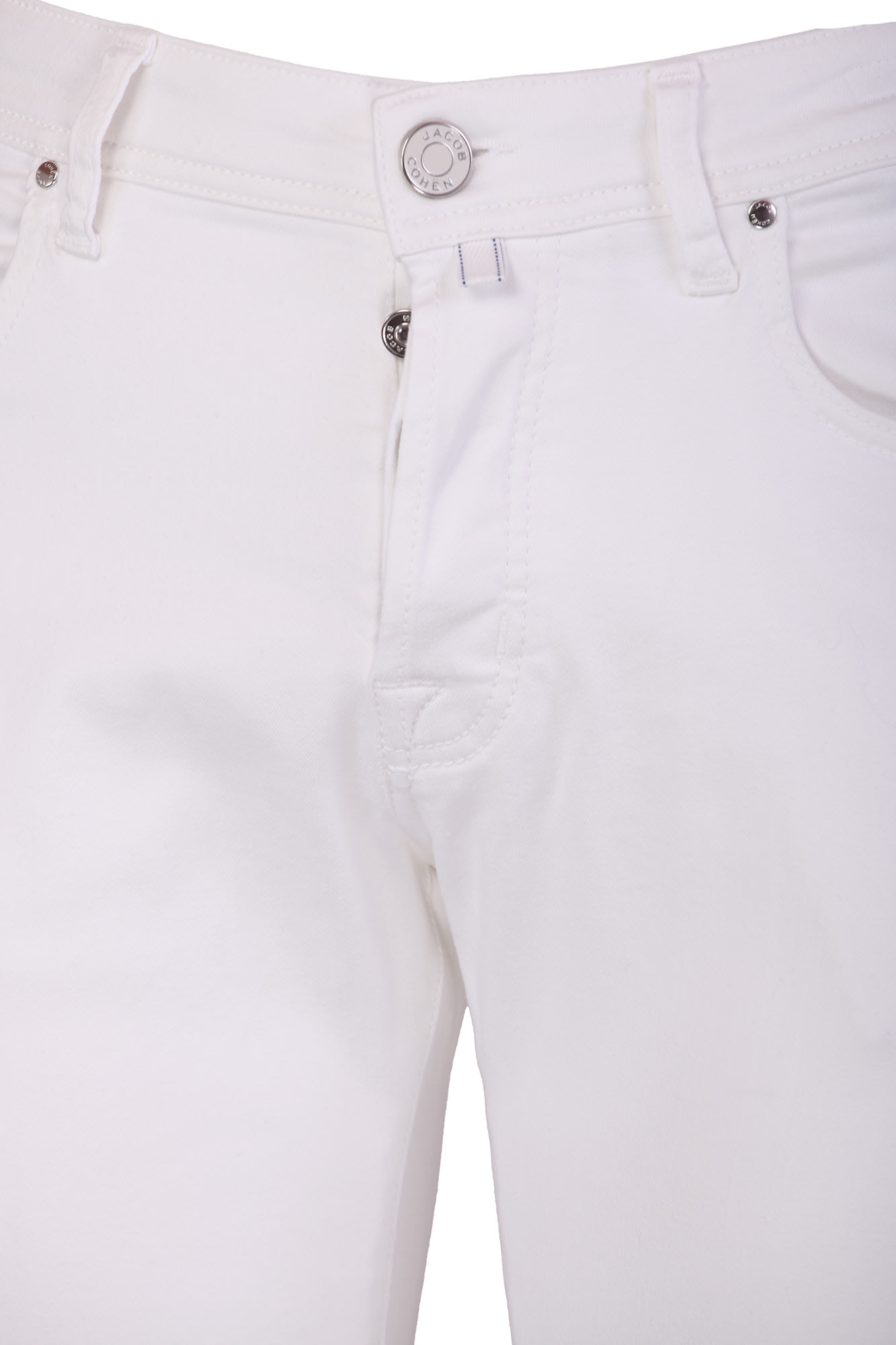 Shop Jacob Cohen Jeans White In Bianco