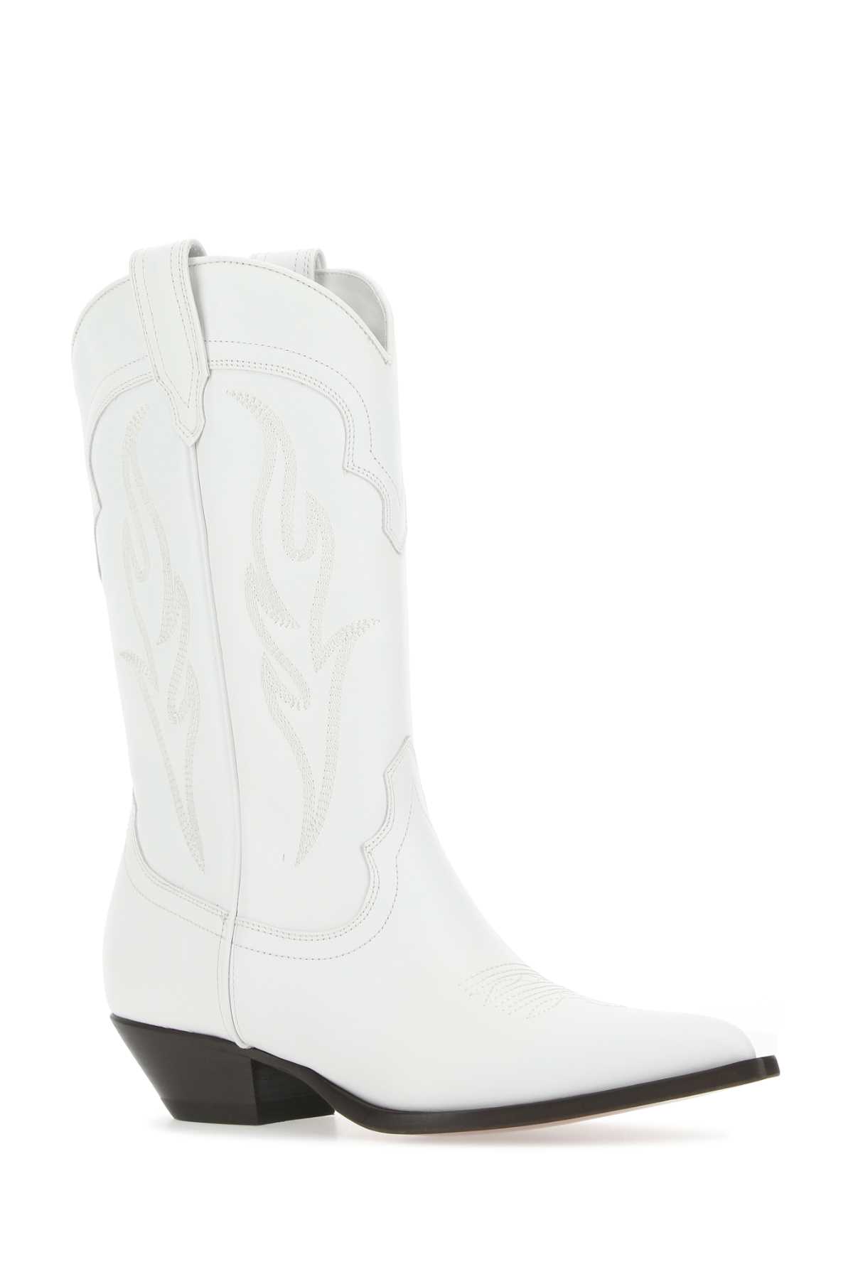 Shop Sonora White Leather Santa Fe Ankle Boots