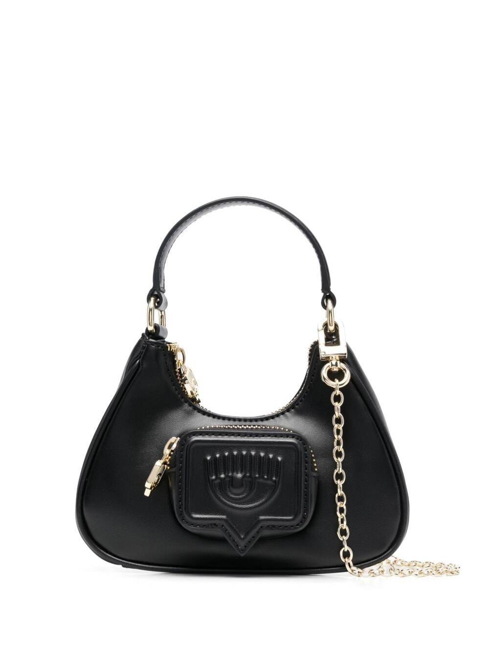 Chiara Ferragni Eyelike-embossed Mini Bag In Black