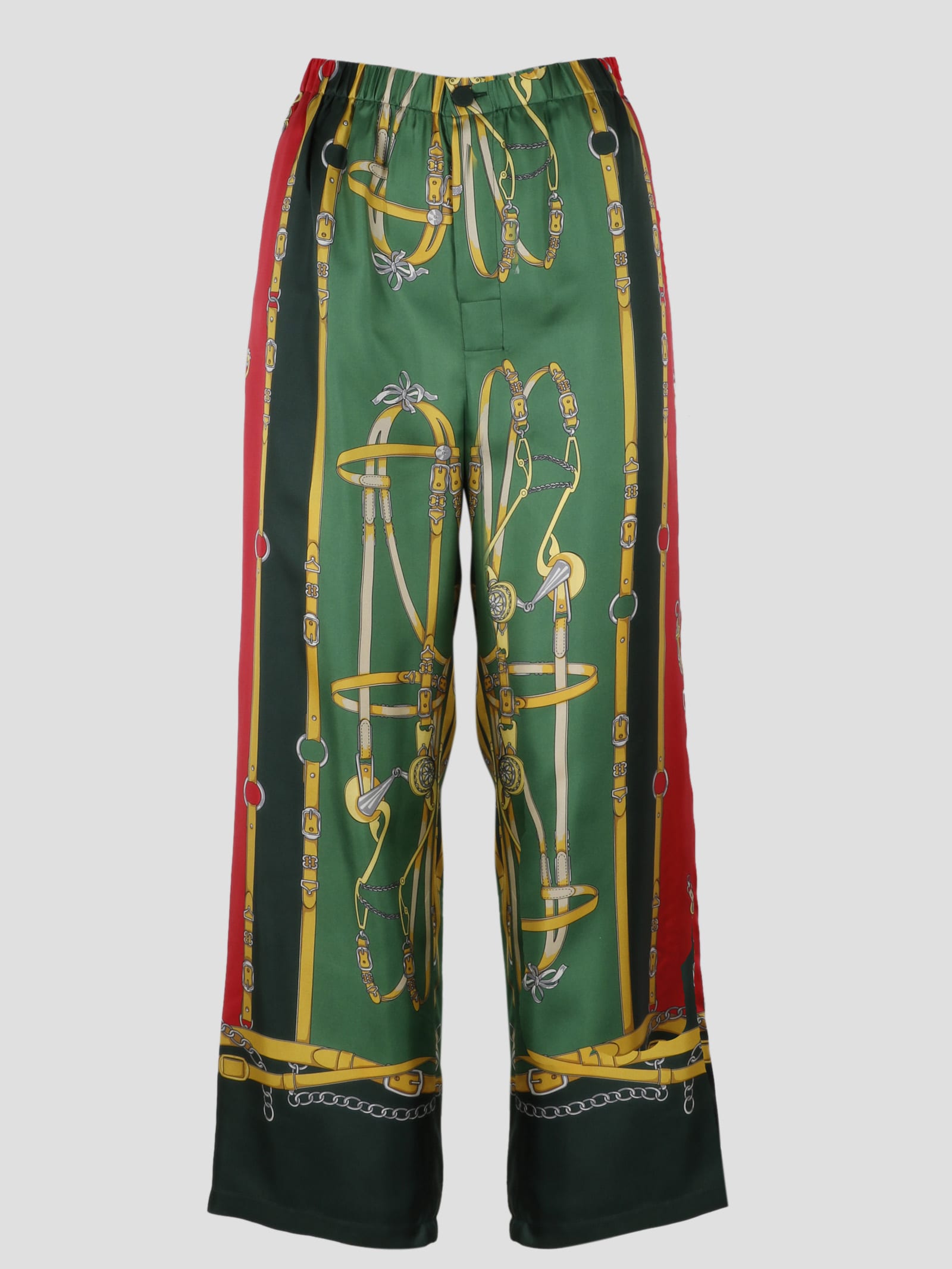 Gucci Harness And Double G Silk Pant