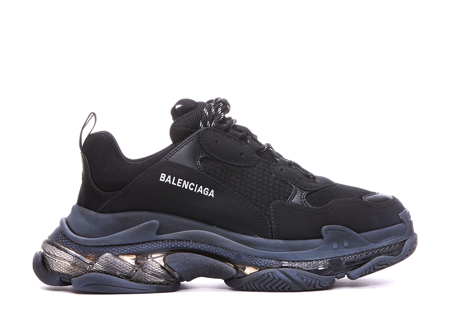 Shop Balenciaga Triple S Sneakers In Black