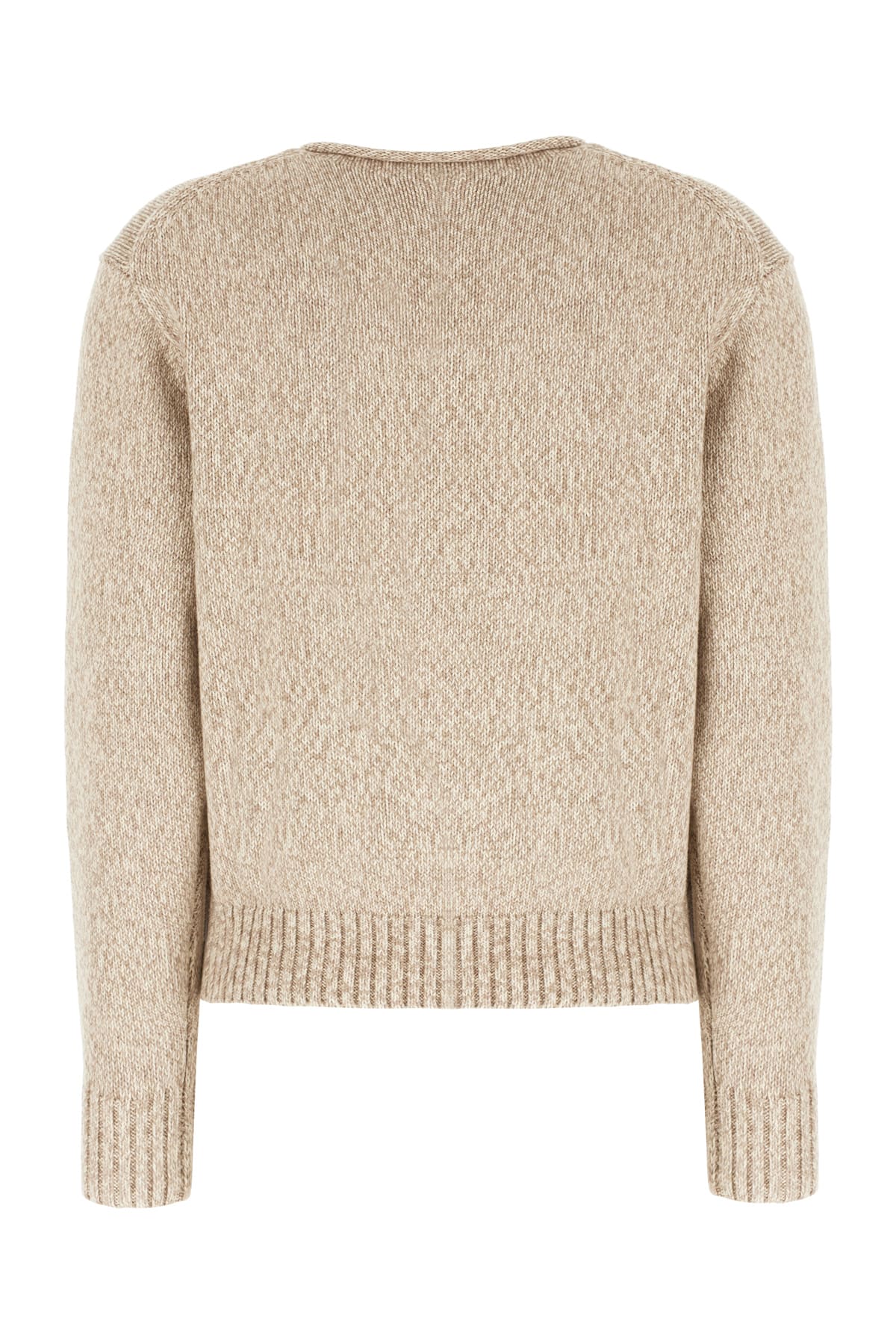 Shop Polo Ralph Lauren Cappuccino Cotton Sweater In Mushroom Marl Multi