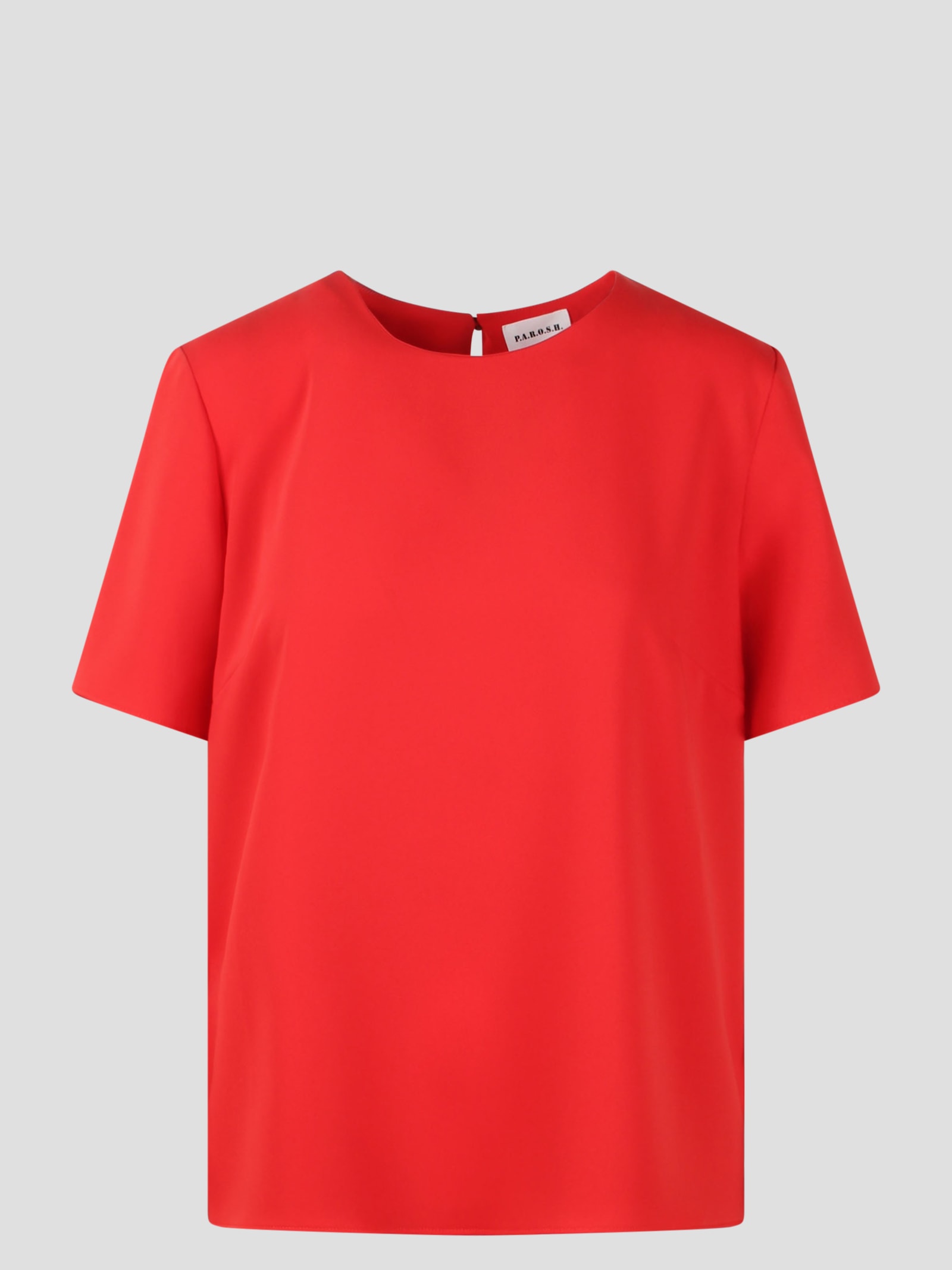 Shop P.a.r.o.s.h Cady Blouse In Red