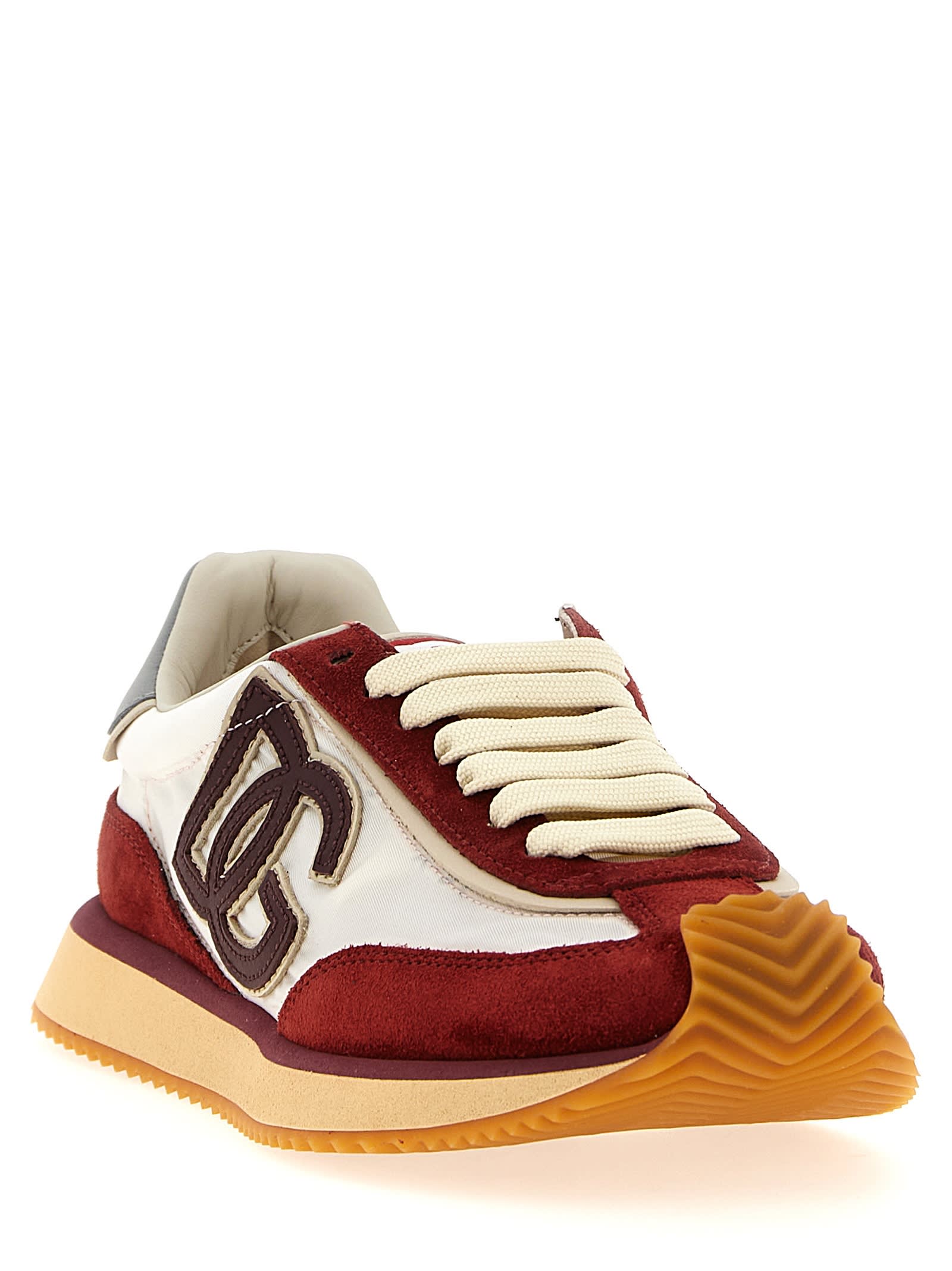 Dolce & Gabbana Sneaker Bassa Dragon+crosta+vi Bianco/bianco Sneakers Bordeaux In Multi
