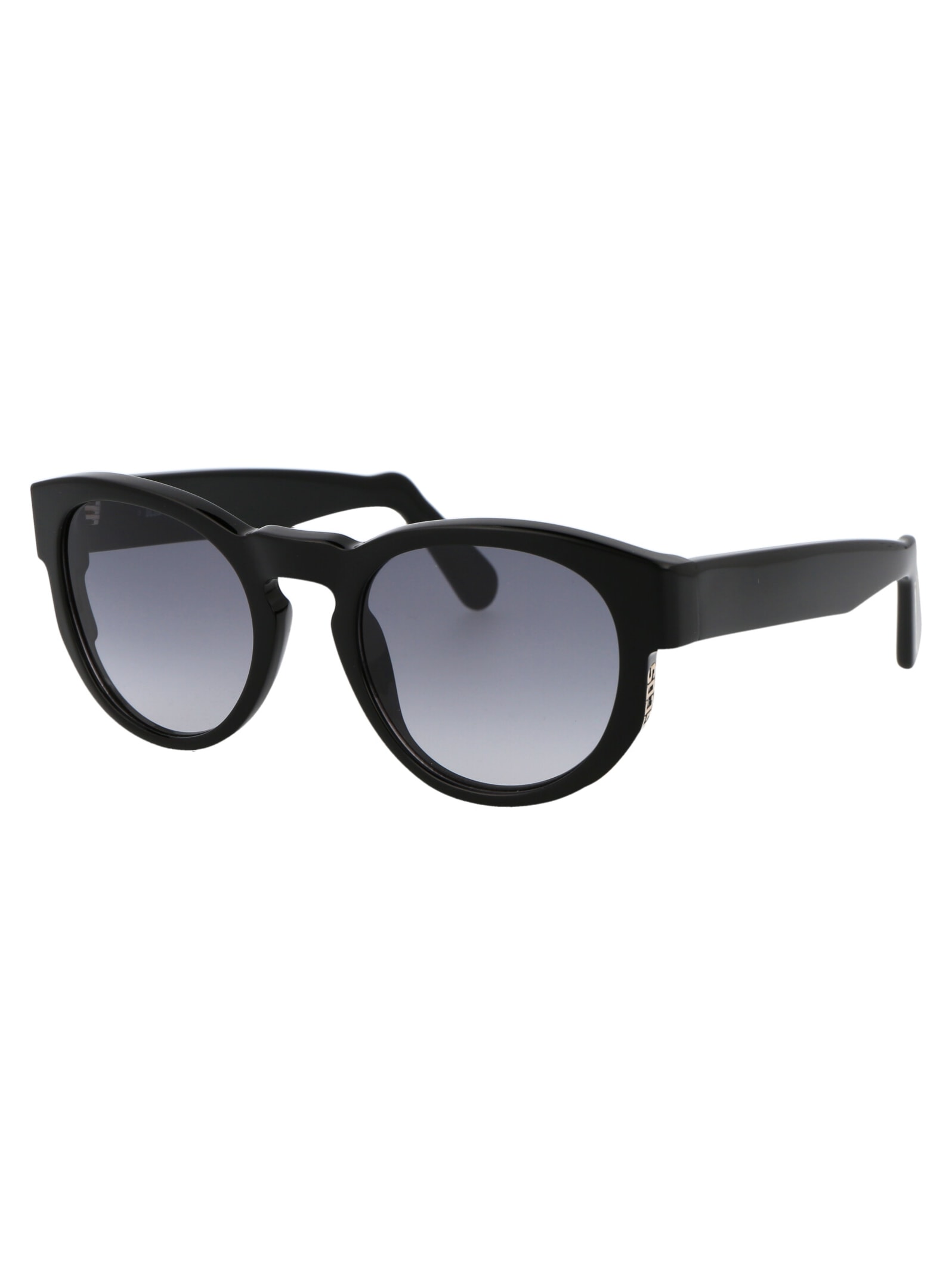 Shop Gcds Gd0011 Sunglasses In 01b Nero Lucido/fumo Grad